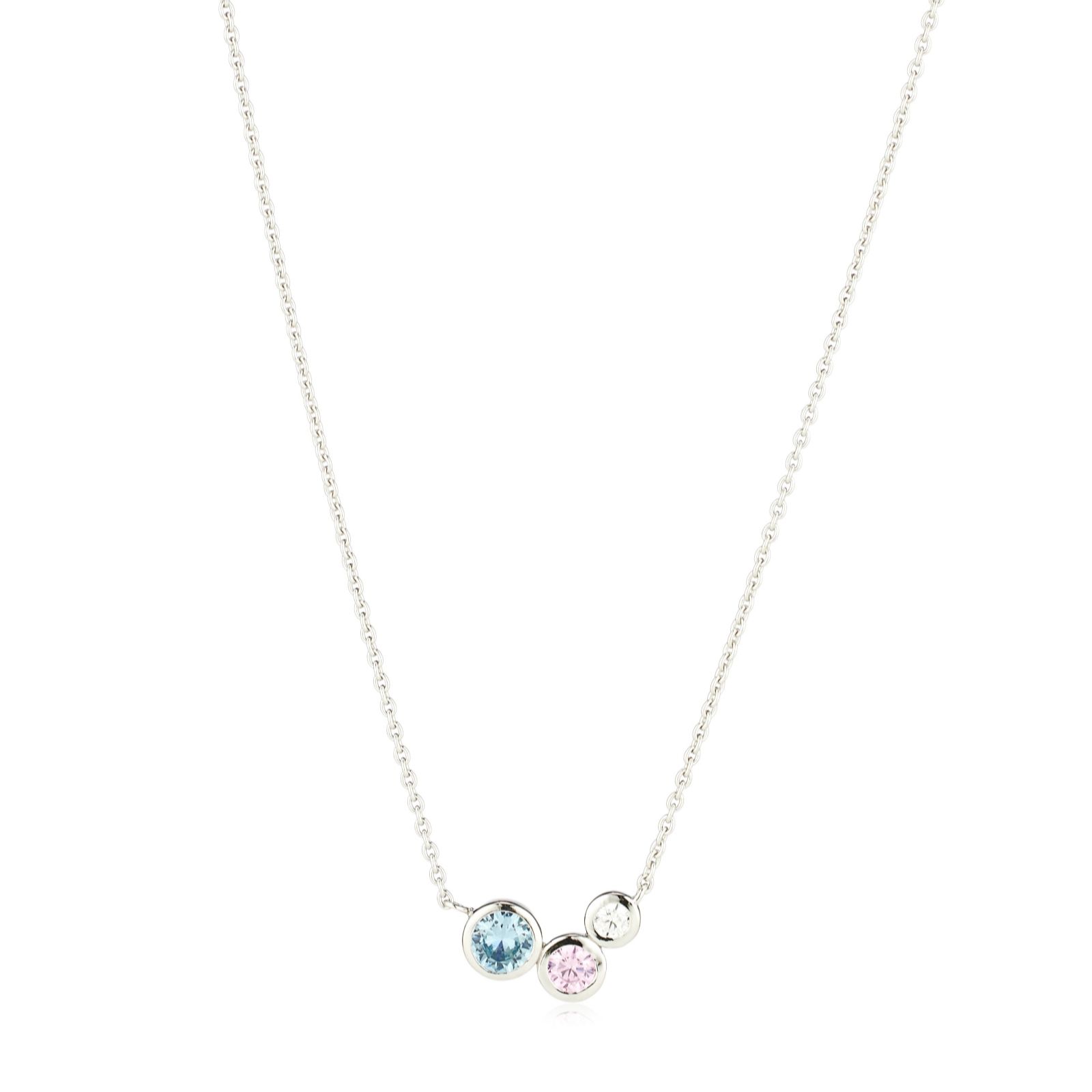 Diamonique 0.85ct tw Summer Bubbles 45cm Necklace Sterling Silver