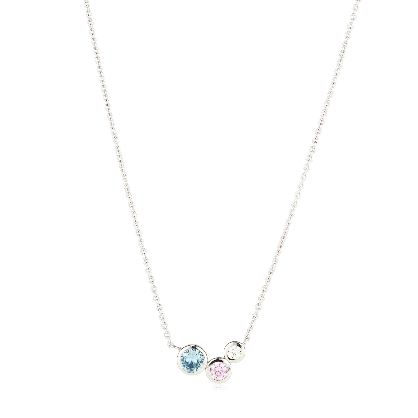 Diamonique 0.85ct tw Summer Bubbles 45cm Necklace Sterling Silver