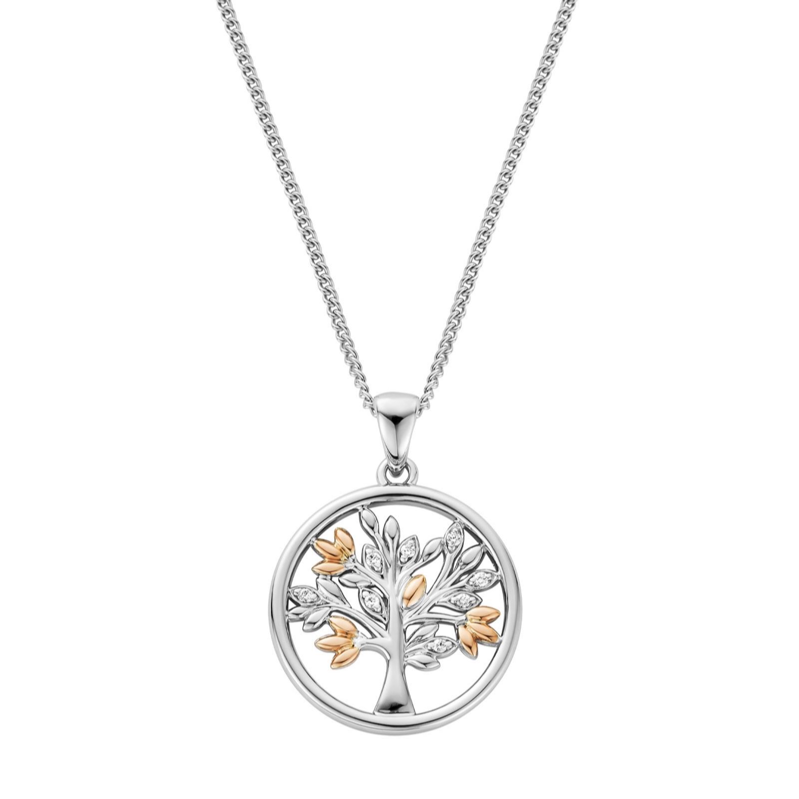 Clogau Tree of Life Sterling Silver Pendant Swarovski Zirconia