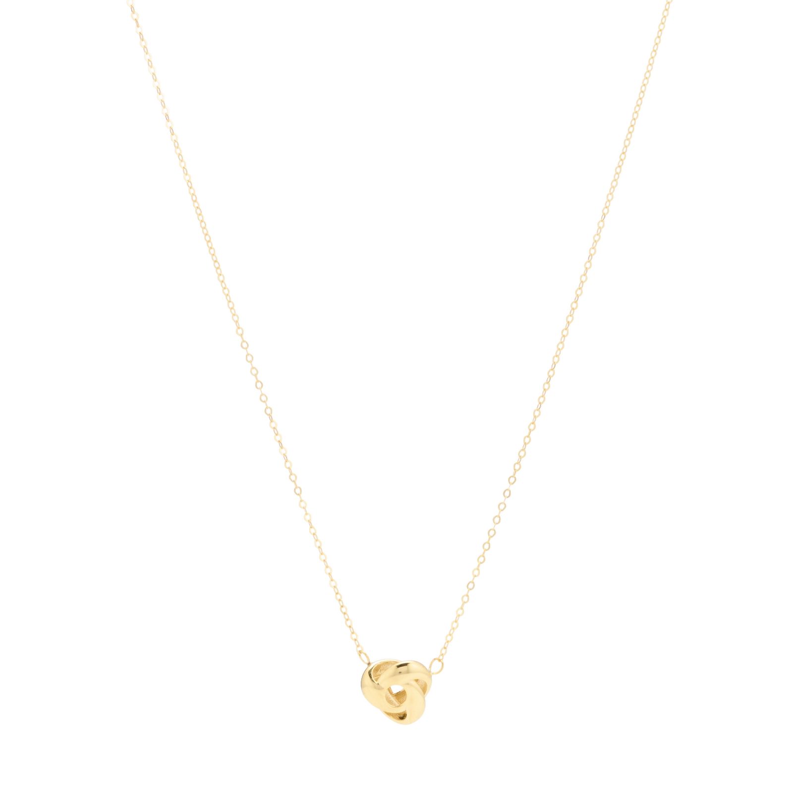 GOLD 9ct Italian Gold Tricolor Rosetta Knot 45cm Necklace 1.14g