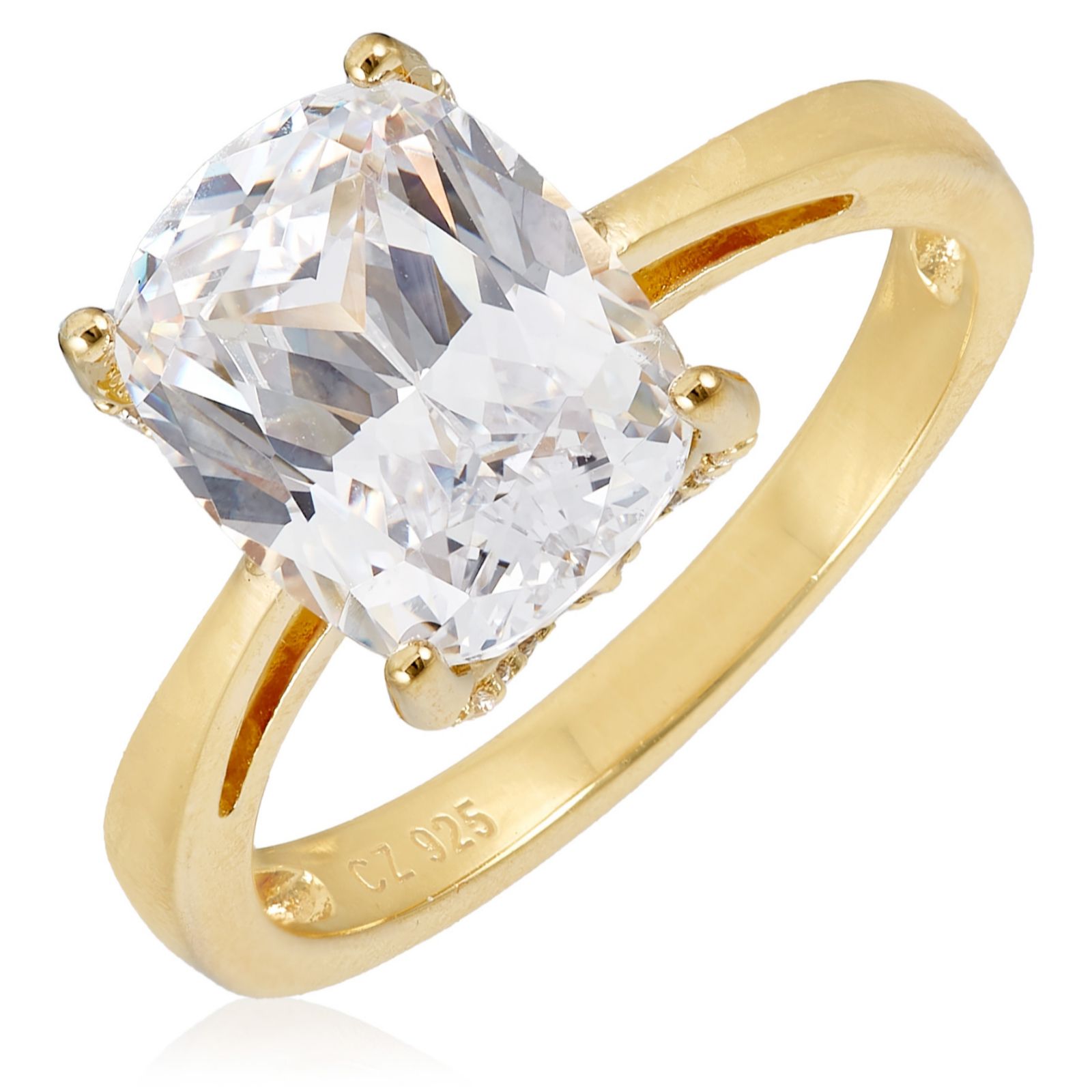 Diamonique 4ct tw Online Only Cushion Ring Sterling Silver