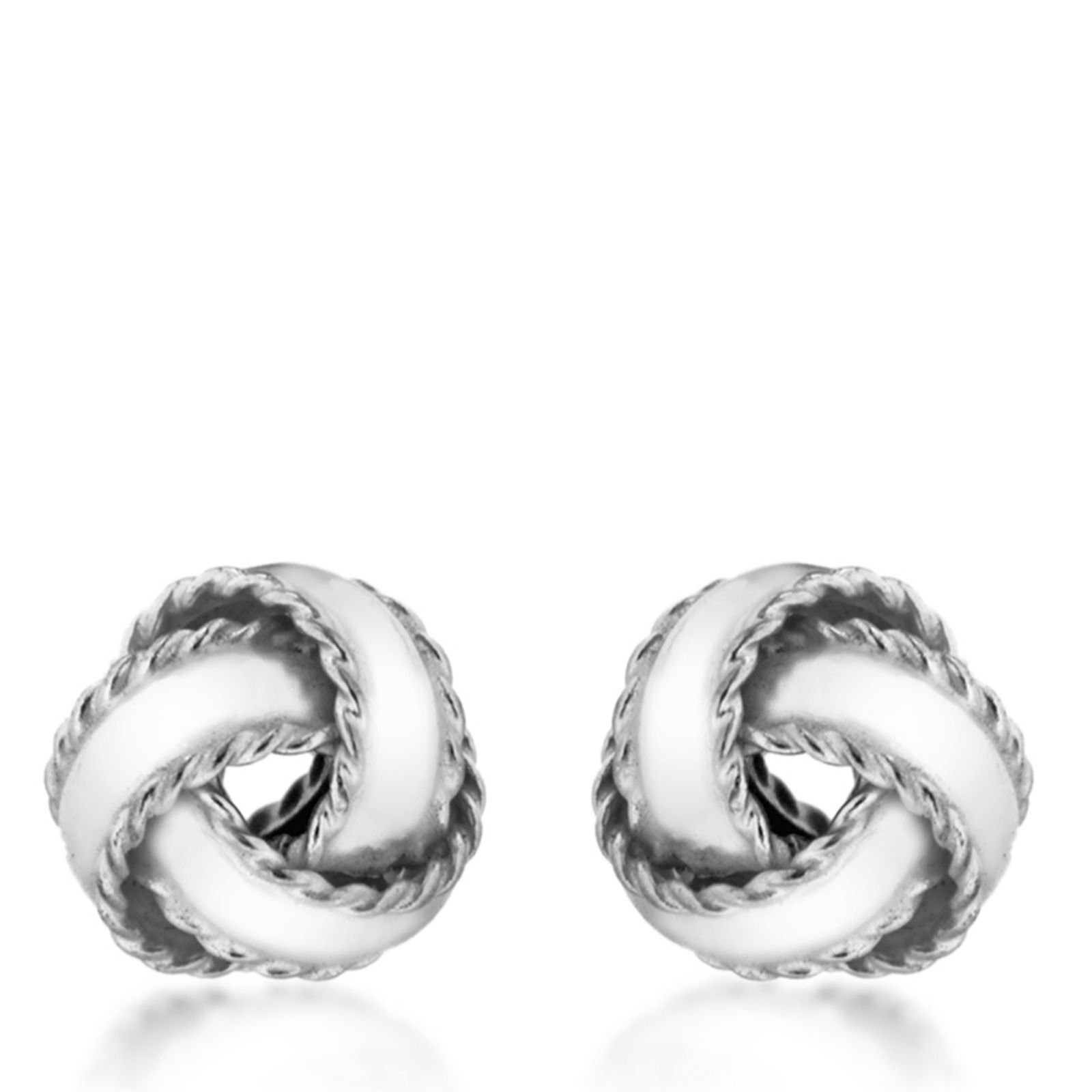 SILVER Knot Stud Earring QVC UK