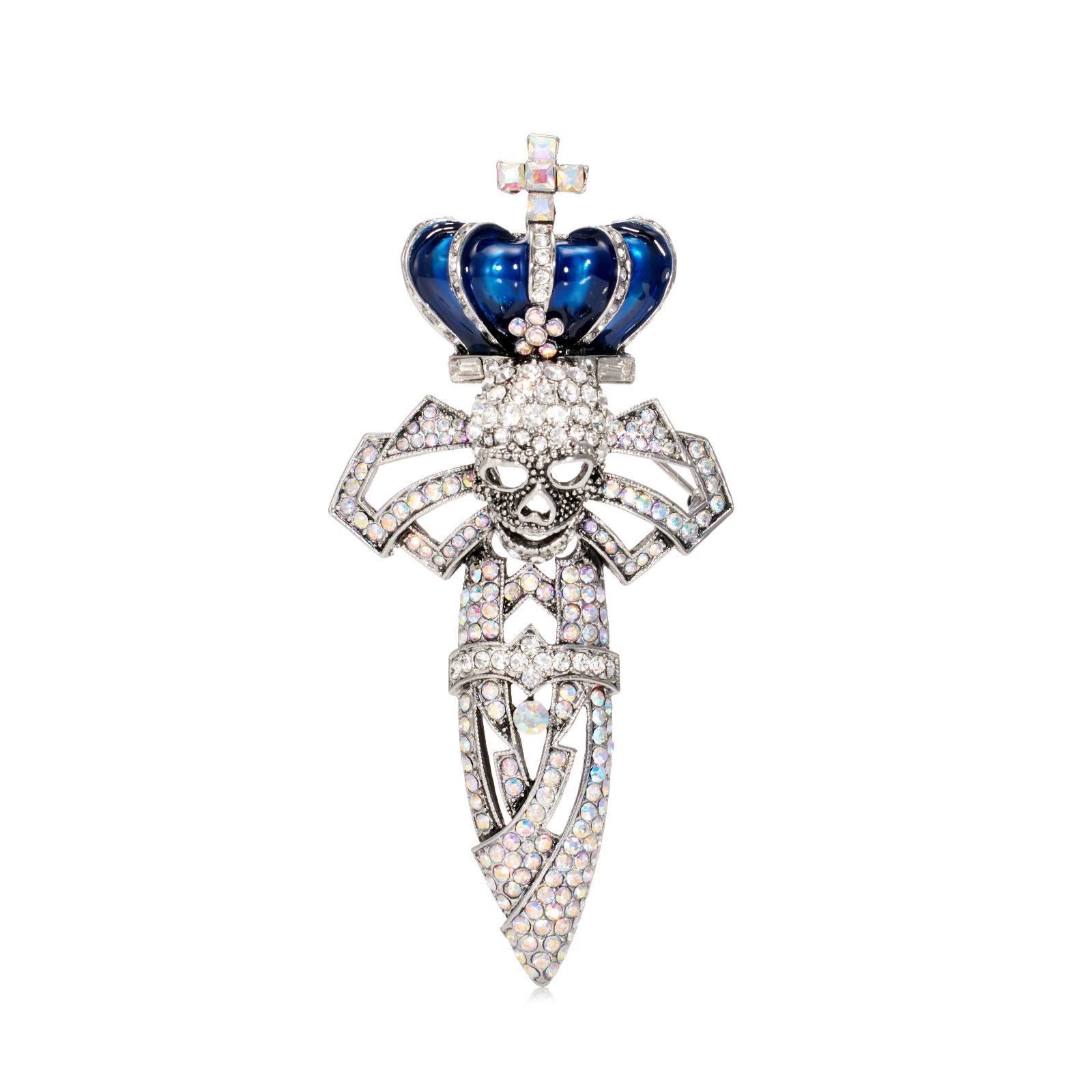 Outlet Butler & Wilson Crown & Skull Brooch