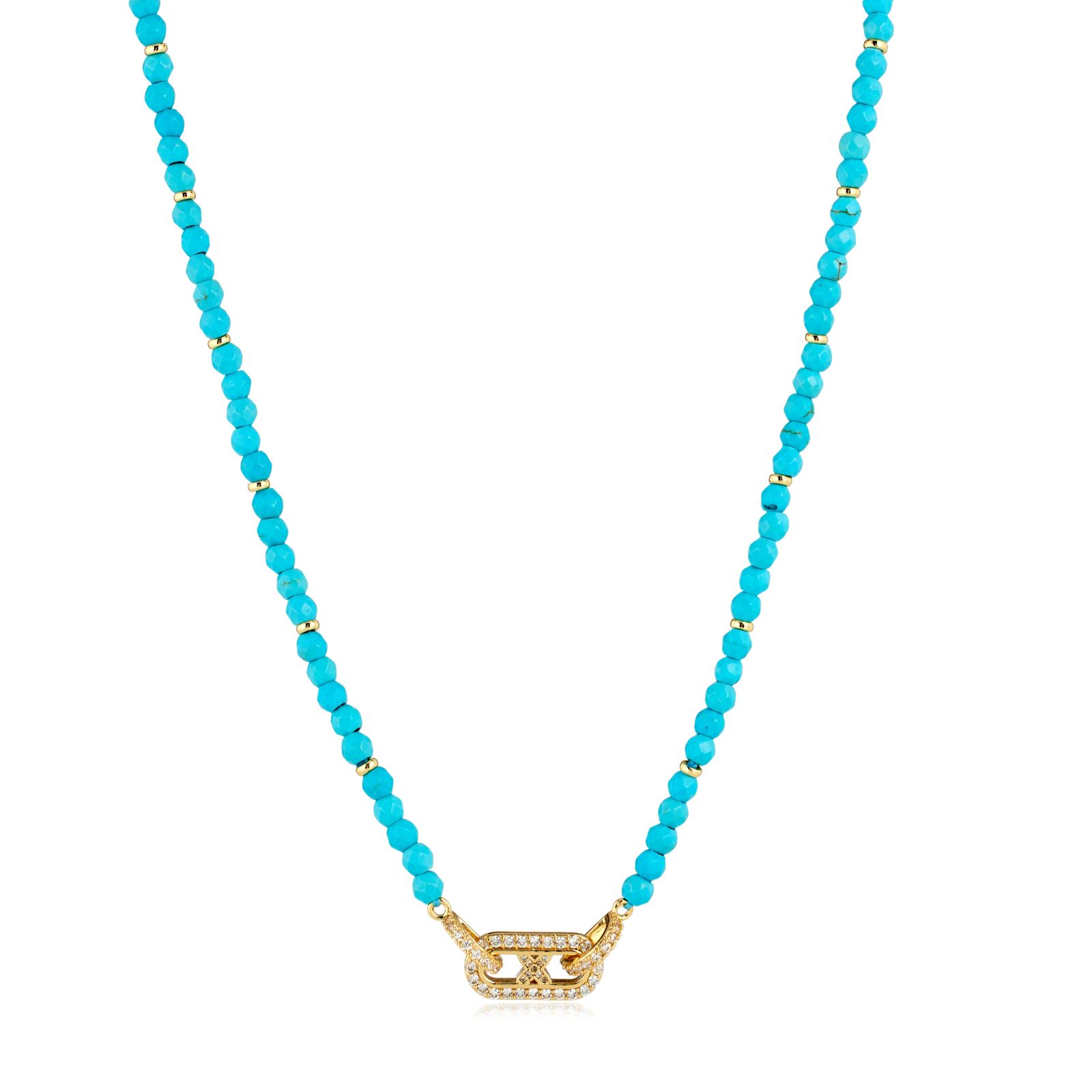 Tess Daly My Jewellery List Kiss Chain Link Semi Precious Necklace