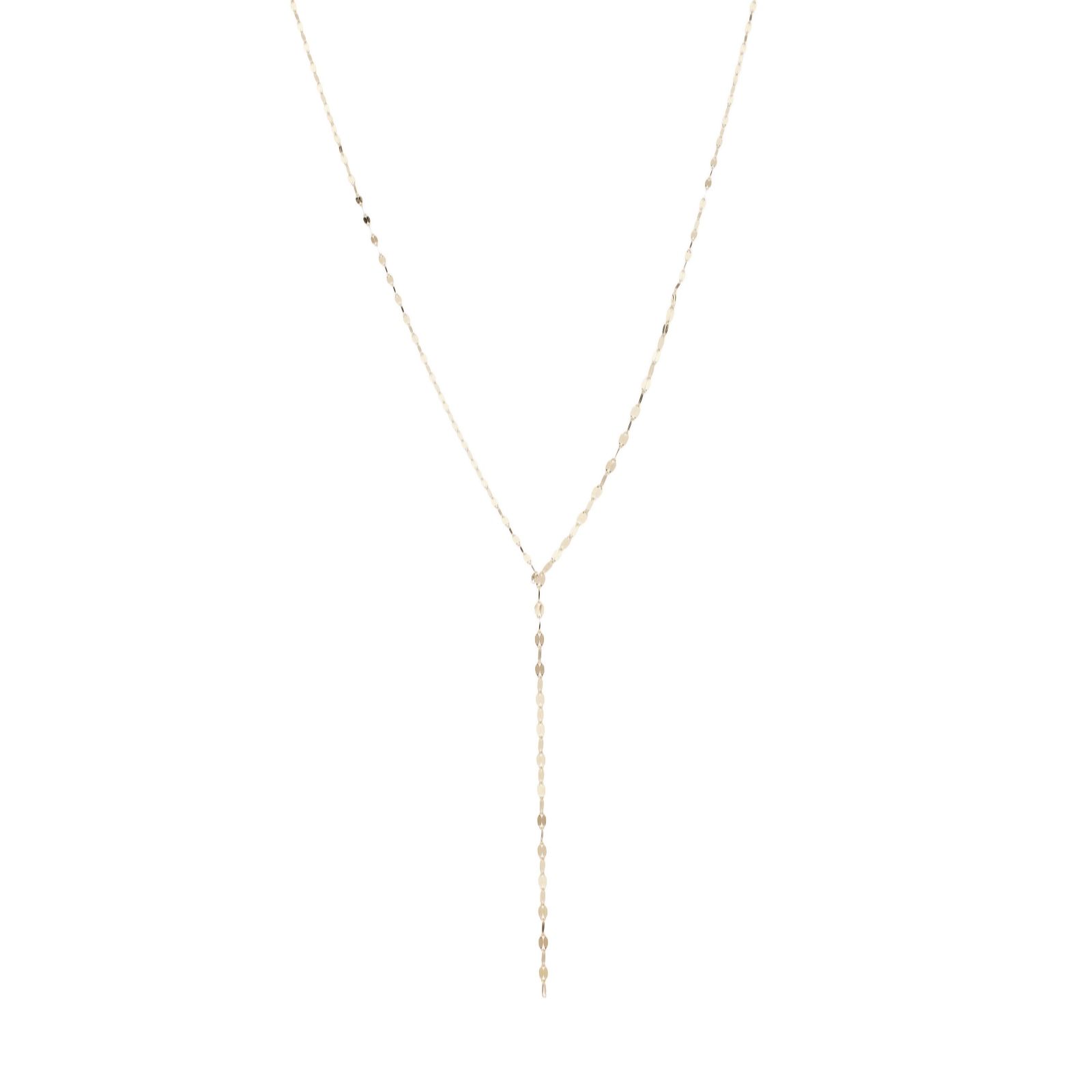 GOLD 9ct Italian Gold Petal Lariat Necklace 1.14g