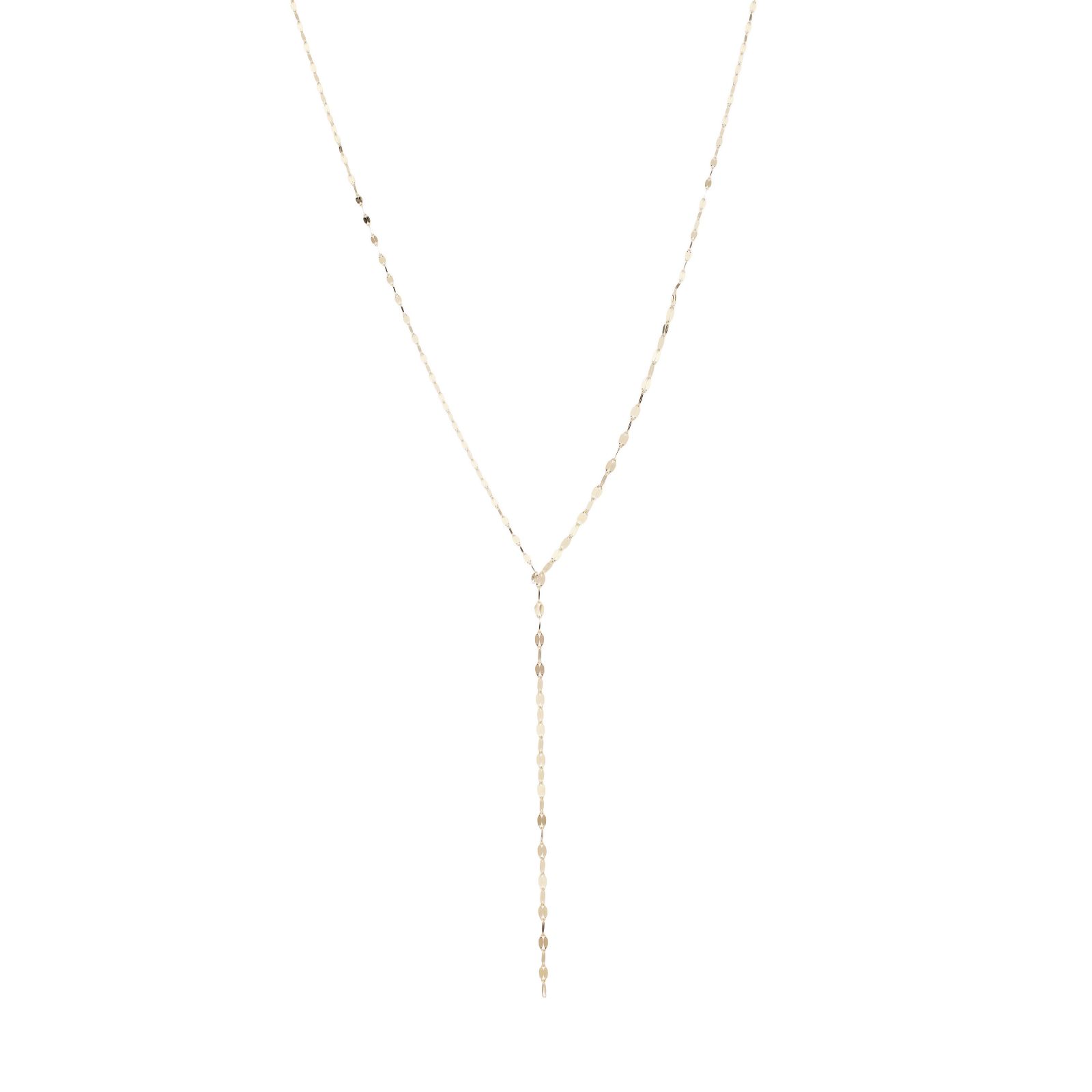 GOLD 9ct Italian Gold Petal Lariat Necklace 1.14g