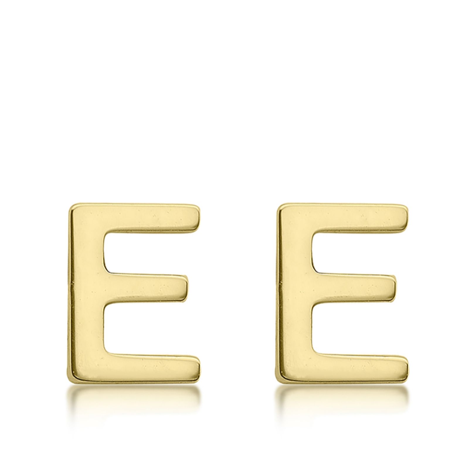 GOLD 9ct Initial Stud Earrings 0.35g