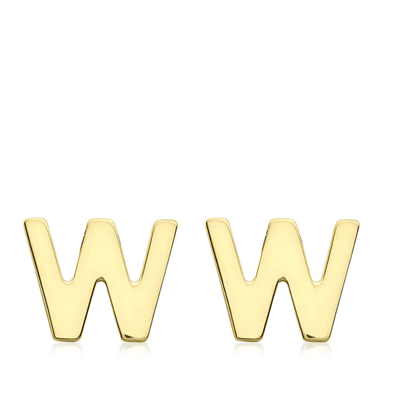 GOLD 9ct Initial Stud Earrings 0.35g