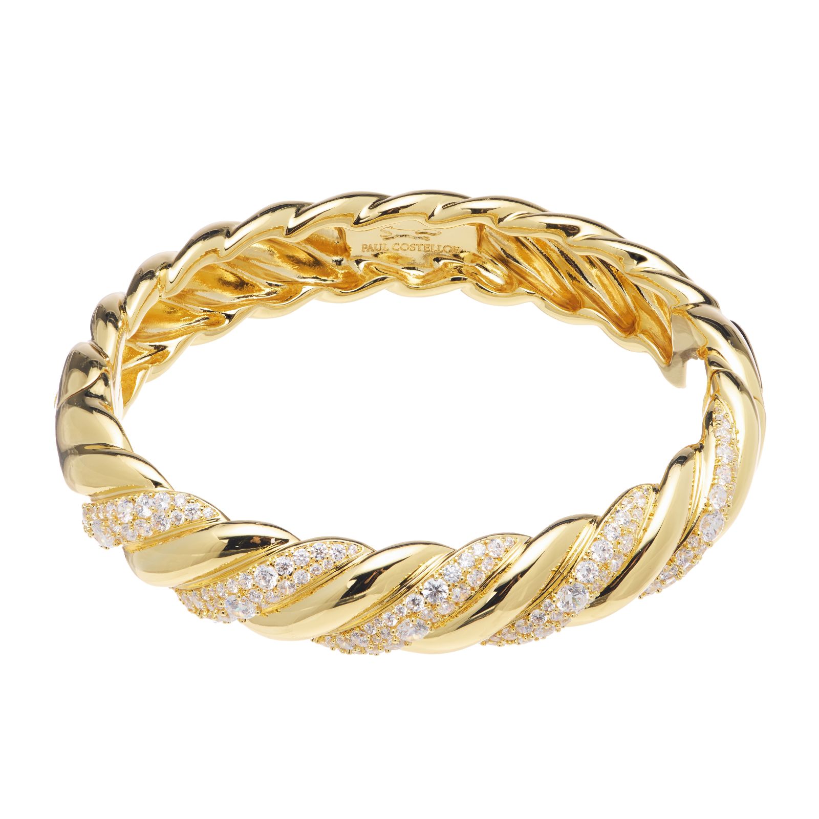 Paul Costelloe for Diamonique Pave Twist Bangle