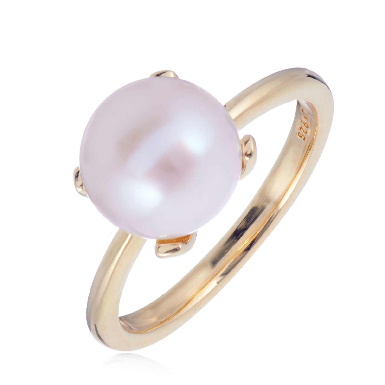 Lara Pearl 9-10mm Button Pearl Ring Sterling Silver