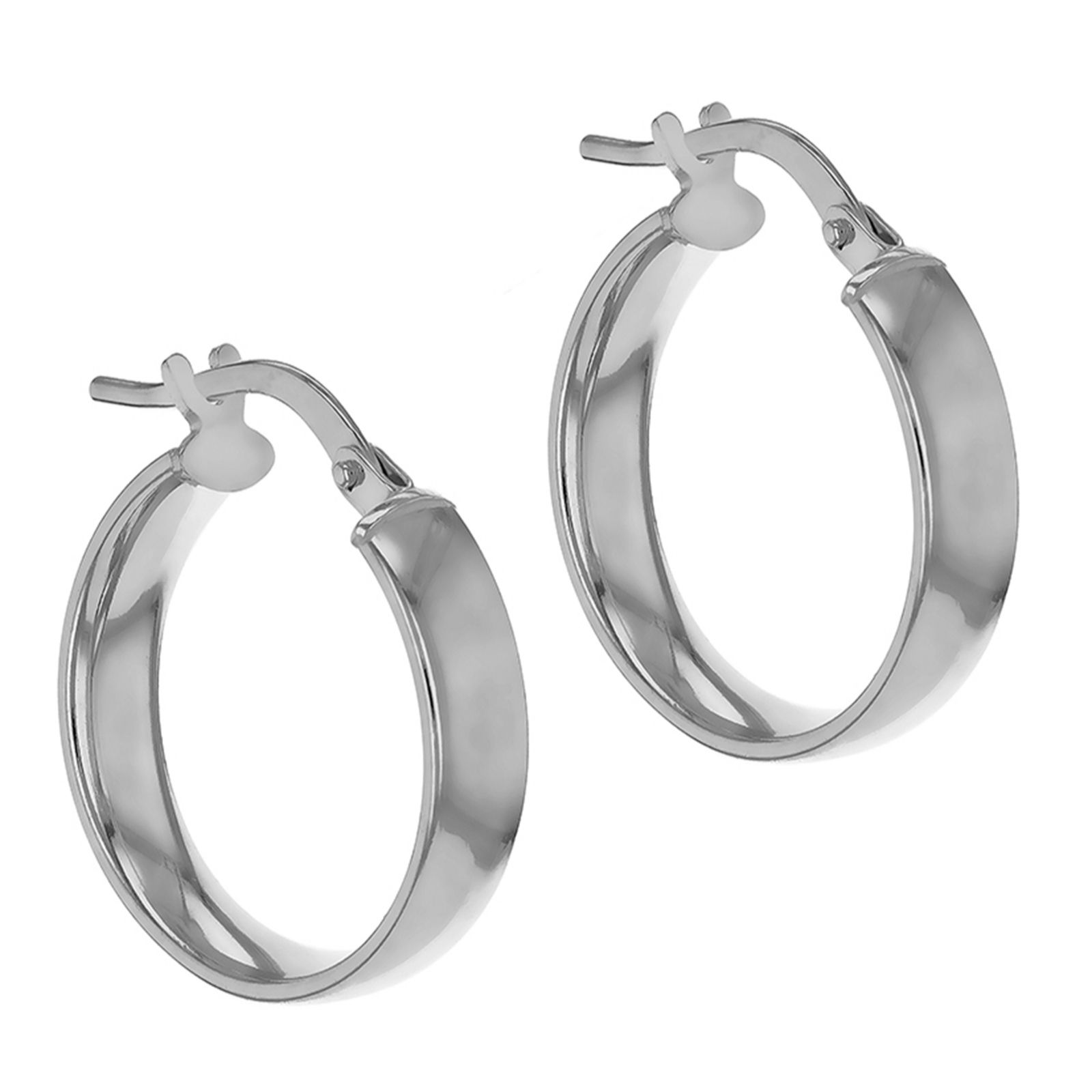 Faith & Brown Classic Hoop Earrings Sterling Silver