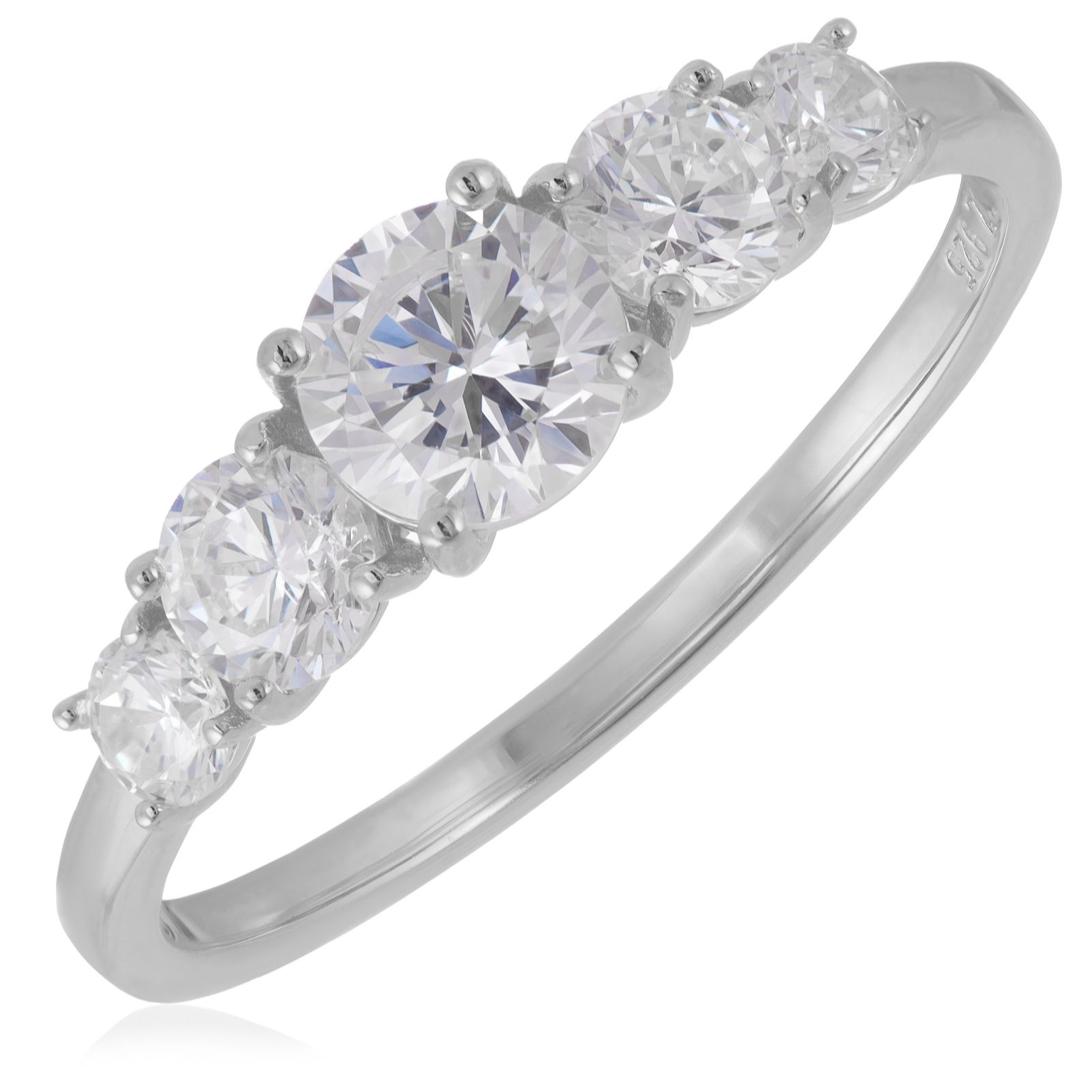 Diamoinque 1.3ct tw 5 Stone Graduated Ring