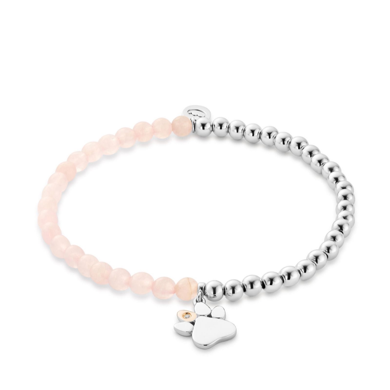Clogau Paw Prints Sterling Silver Affinity Bracelet Swarovski Zirconia