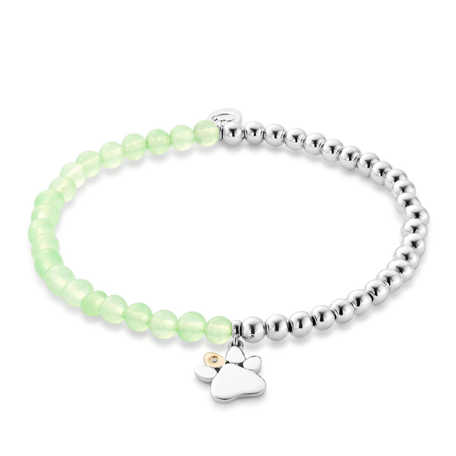 Clogau Paw Prints Sterling Silver Affinity Bracelet Swarovski Zirconia