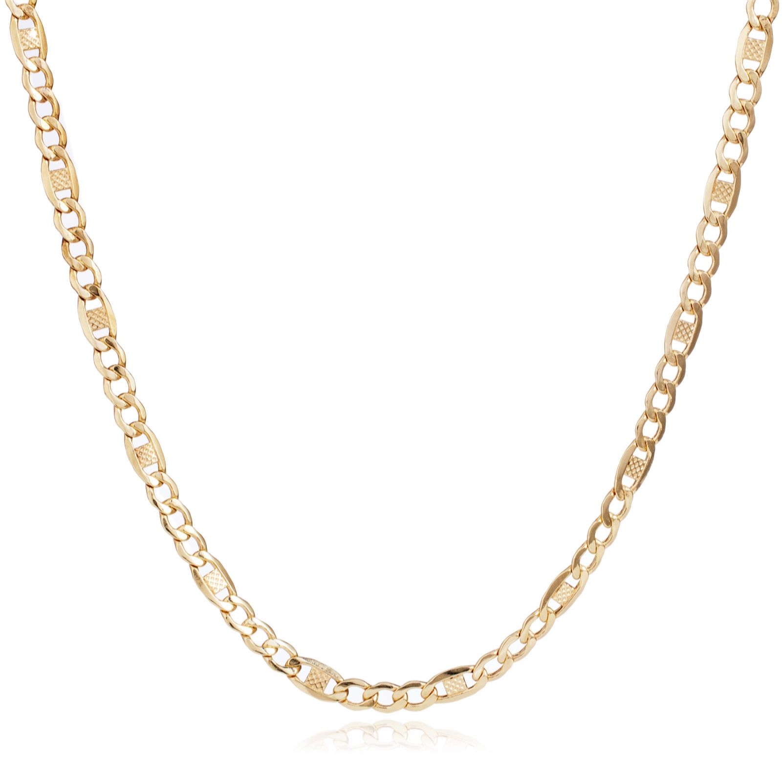 GOLD 9ct Rambo Curb Chain 51cm 4g - QVC UK