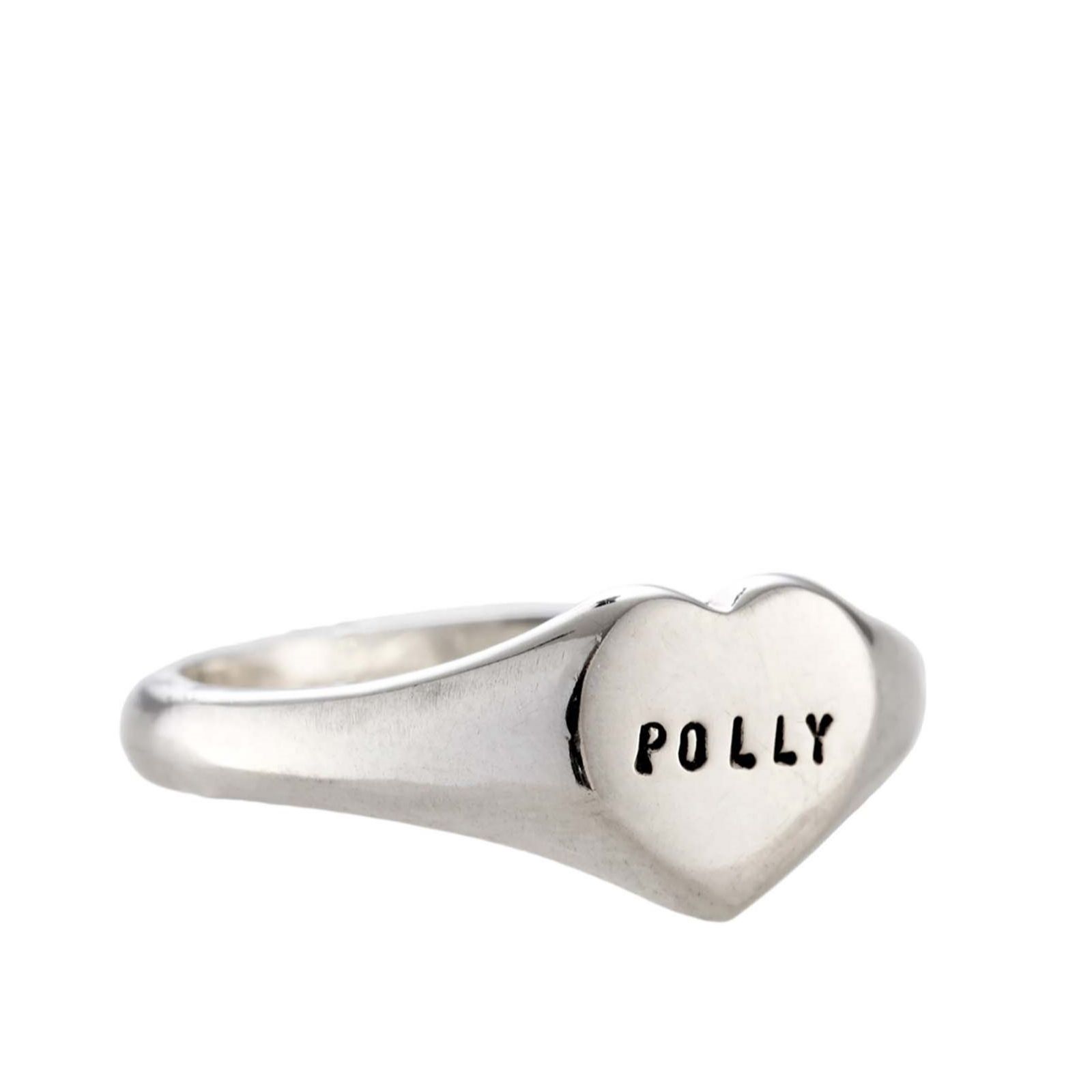 Posh Totty Designs Make it Personal Hand Stamped Heart Signet Ring