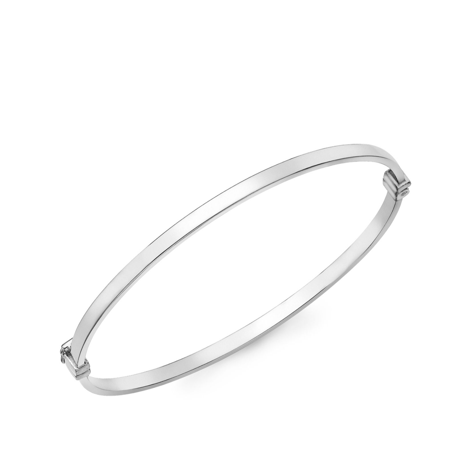 GOLD 9ct Gold 3mm Rectanglar Bangle