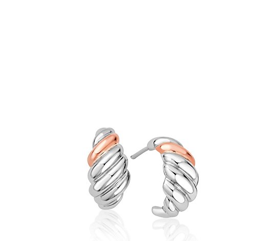 Clogau Lovers Twist Earring Sterling Silver & 9ct Gold