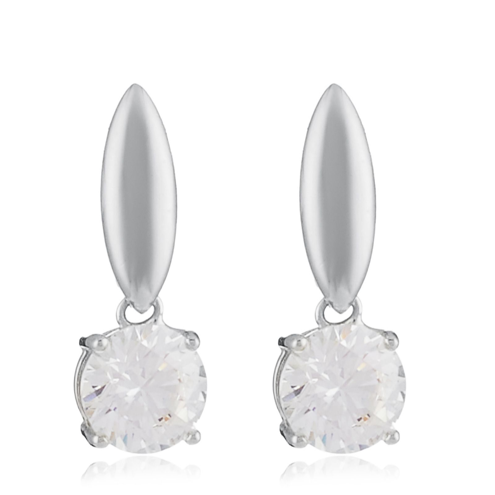 Diamonique 1.4ct Drop Earring Sterling Silver