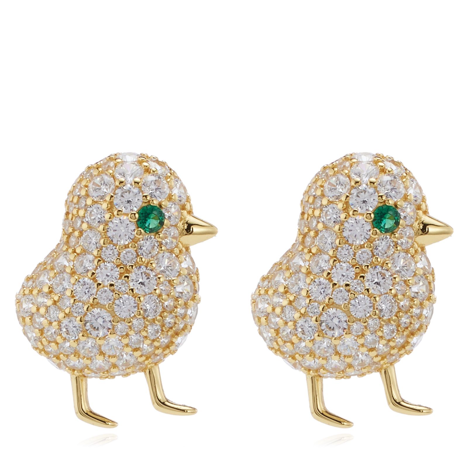 Butler & Wilson Sterling Silver Chick Earrings