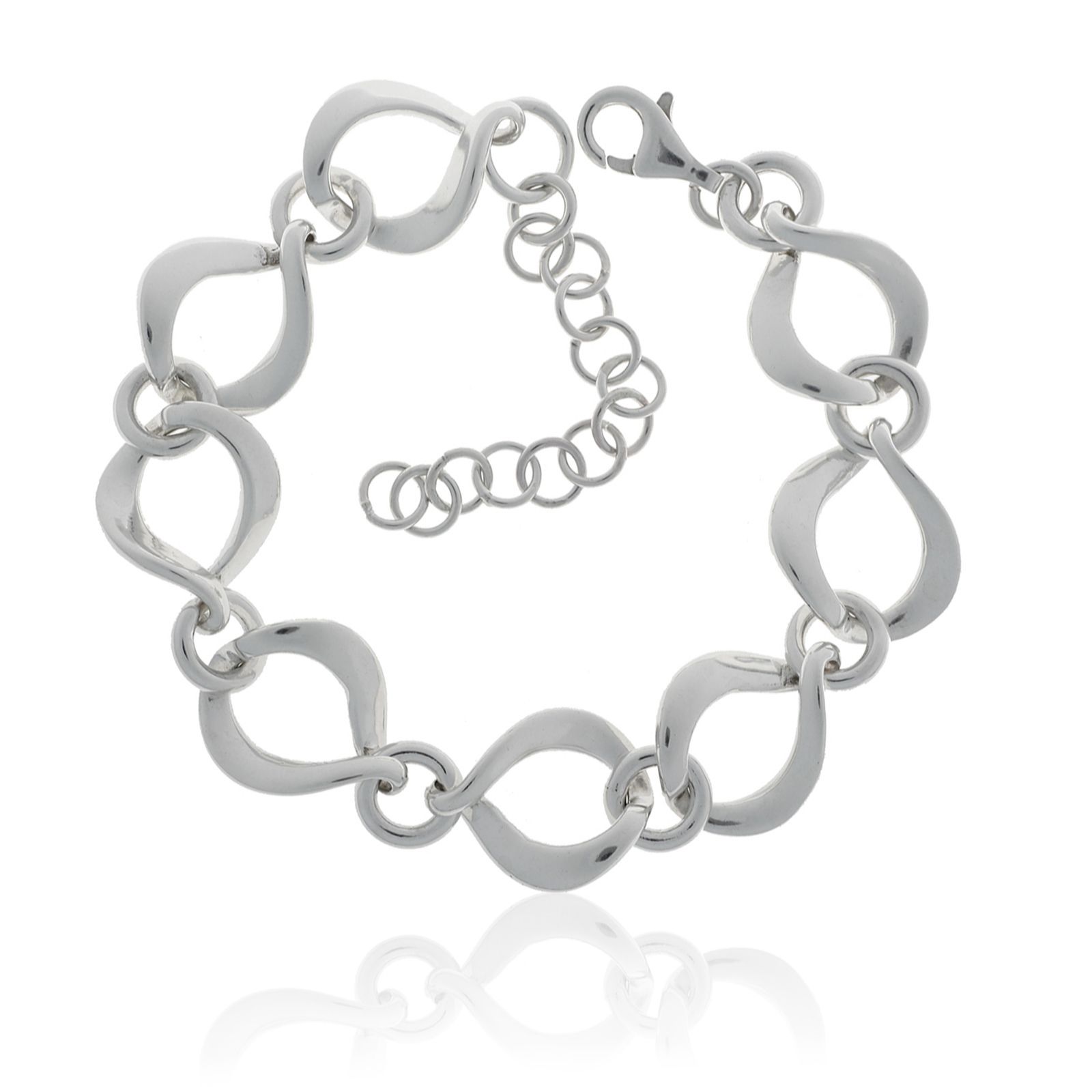 Nina B Heavy Twisted Link Bracelet Sterling Silver
