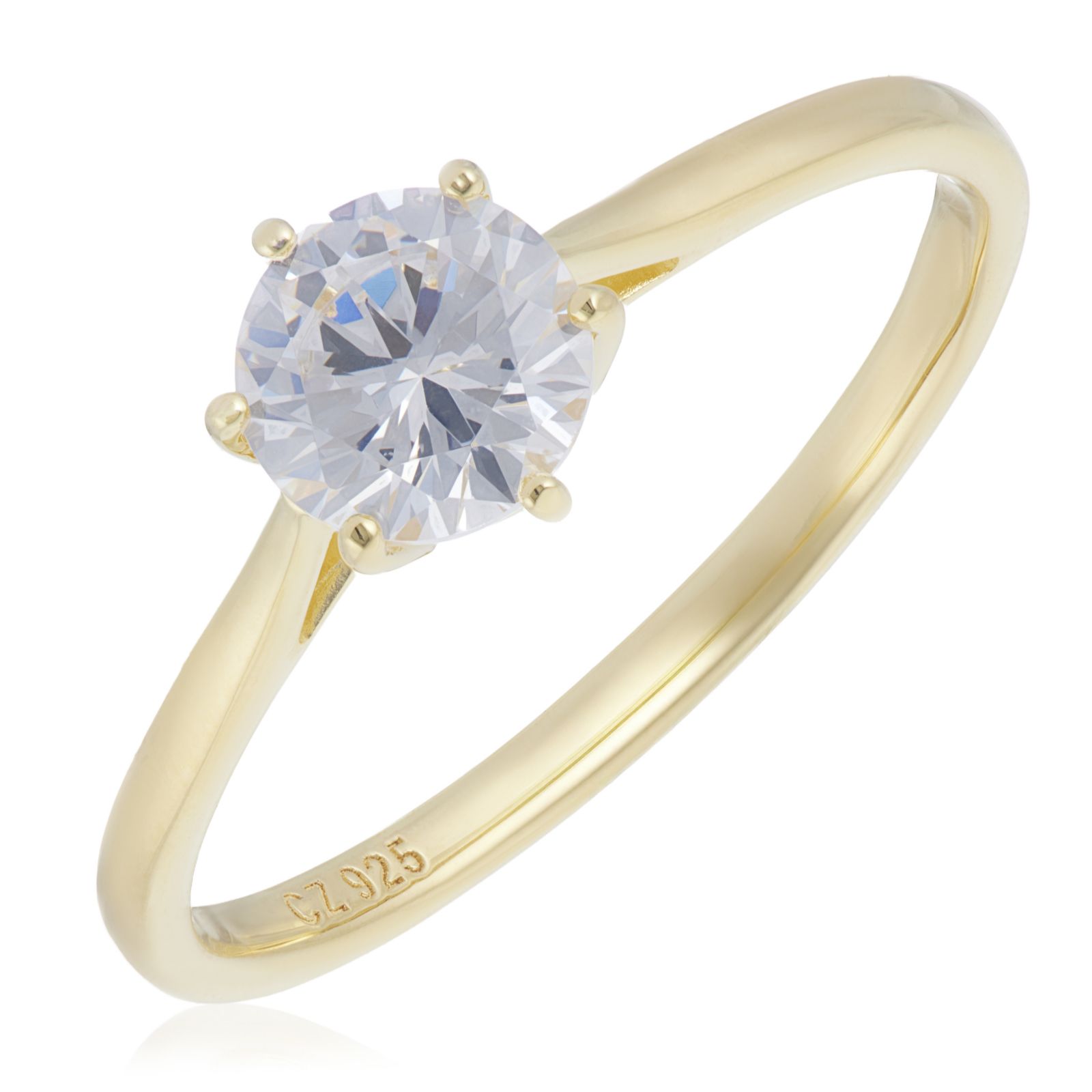 Diamonique 0.8ct tw Solitare Ring