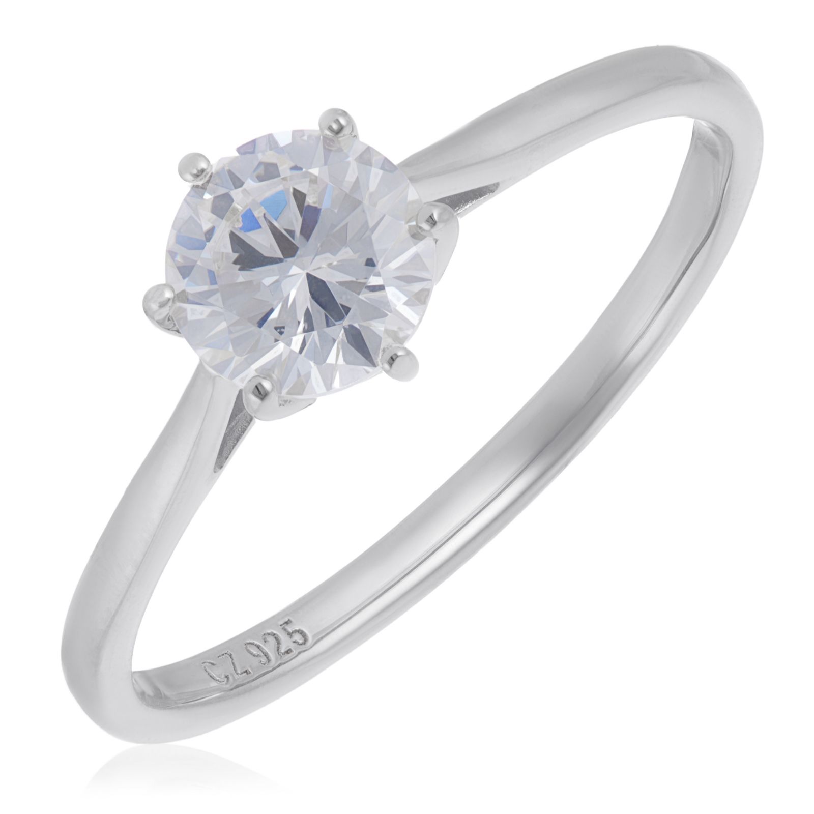 Diamonique 0.8ct tw Solitare Ring