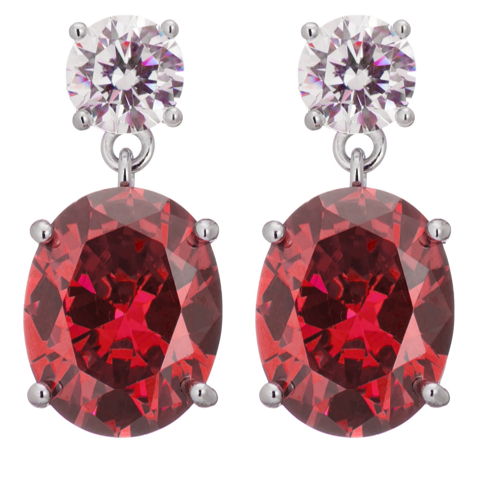 Diamonique 1.4ct Drop Earrings Sterling Silver