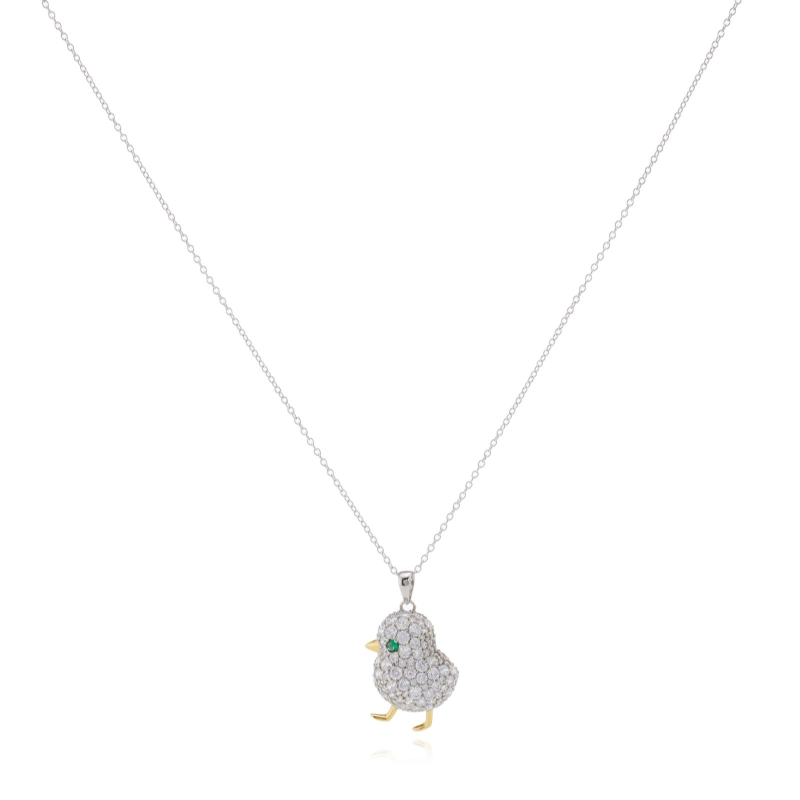 Butler & Wilson Sterling Silver Chick Pendant