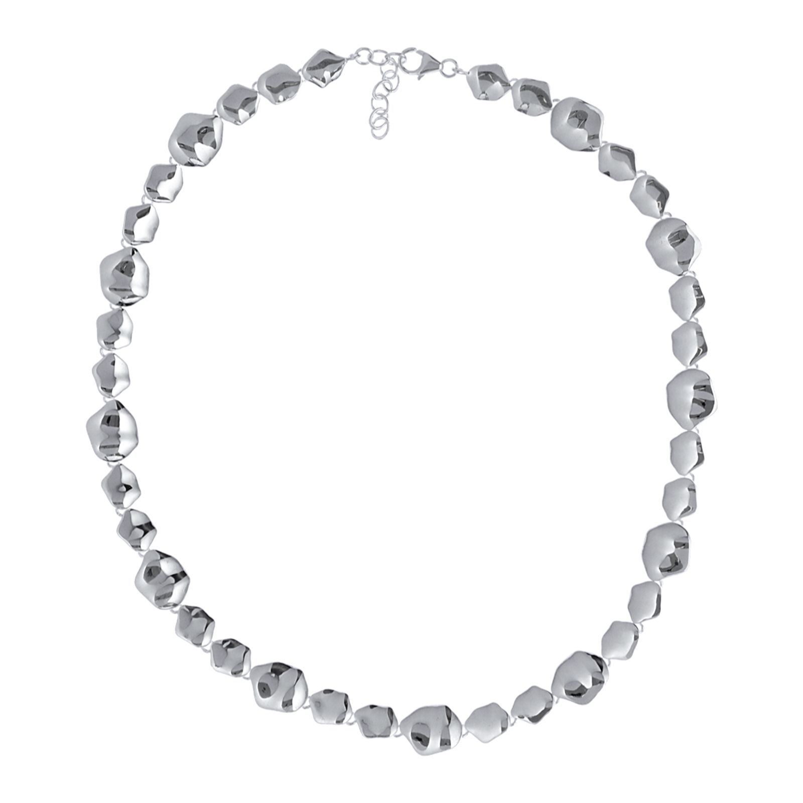 Nina B Nugget Necklace Sterling Silver