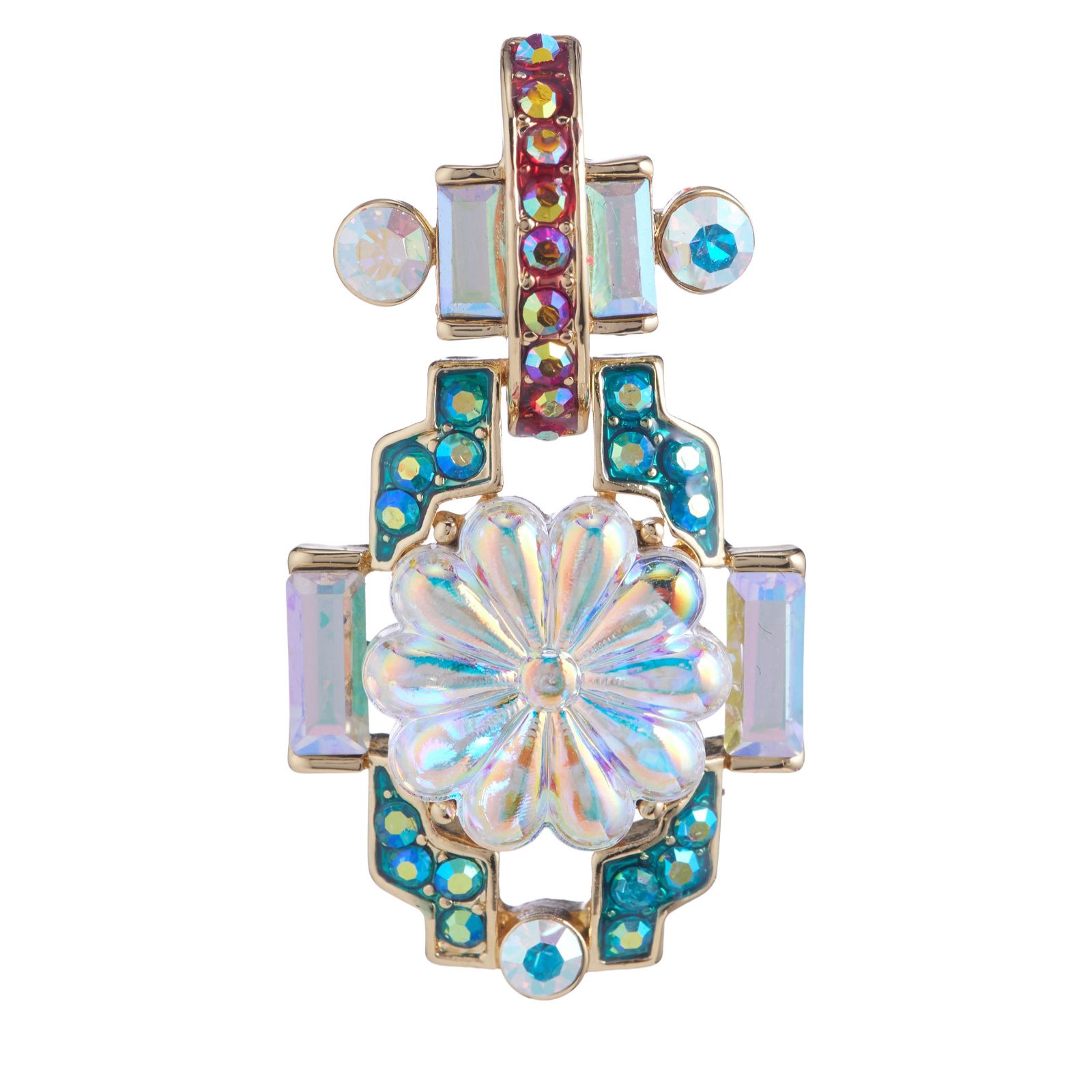 Butler & Wilson Art Deco Flower Earrings