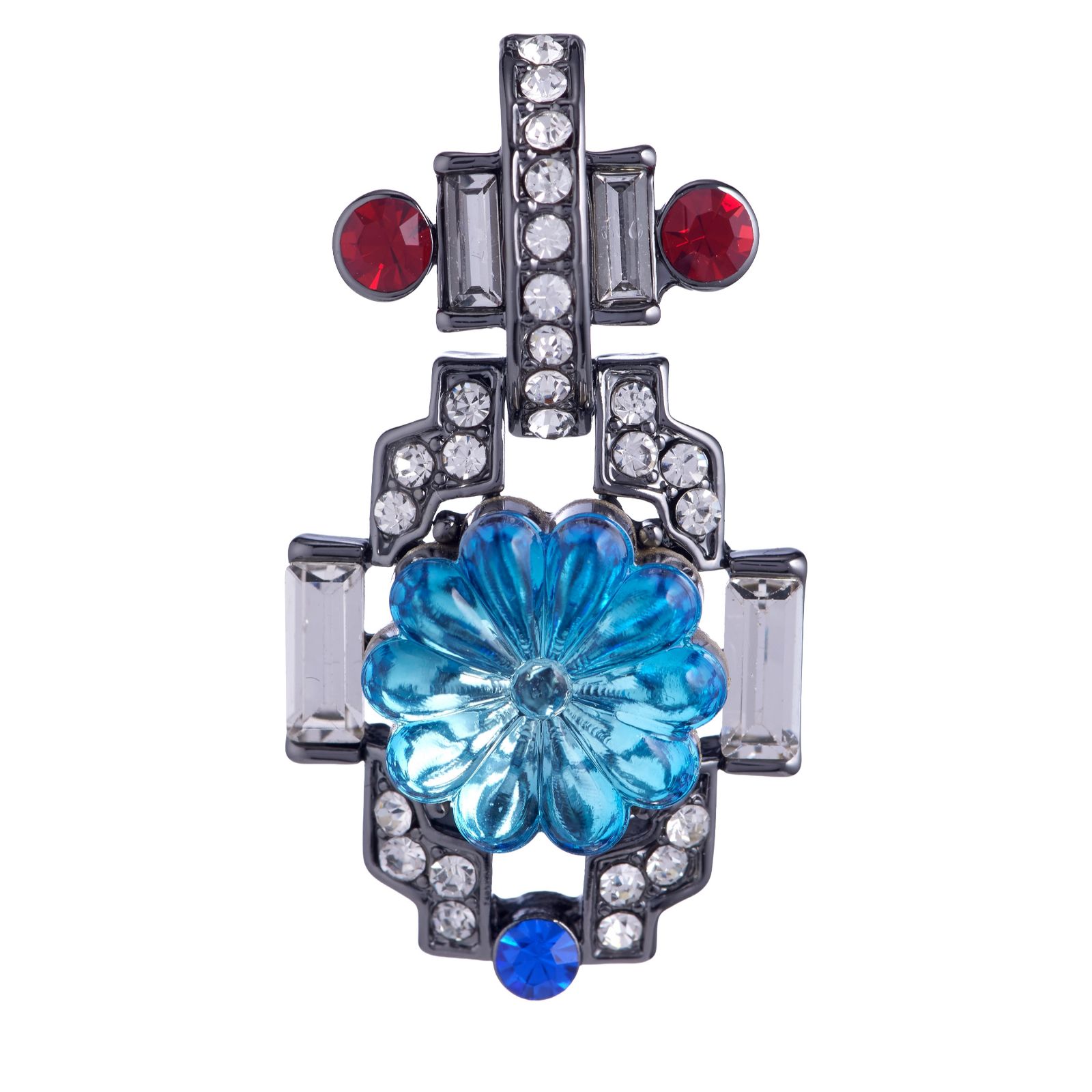 Butler & Wilson Art Deco Flower Earrings