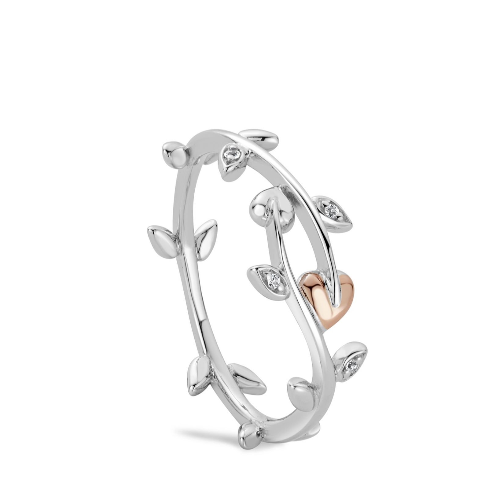 Clogau Tree of Life Sterling Silver Vine Ring with Topaz