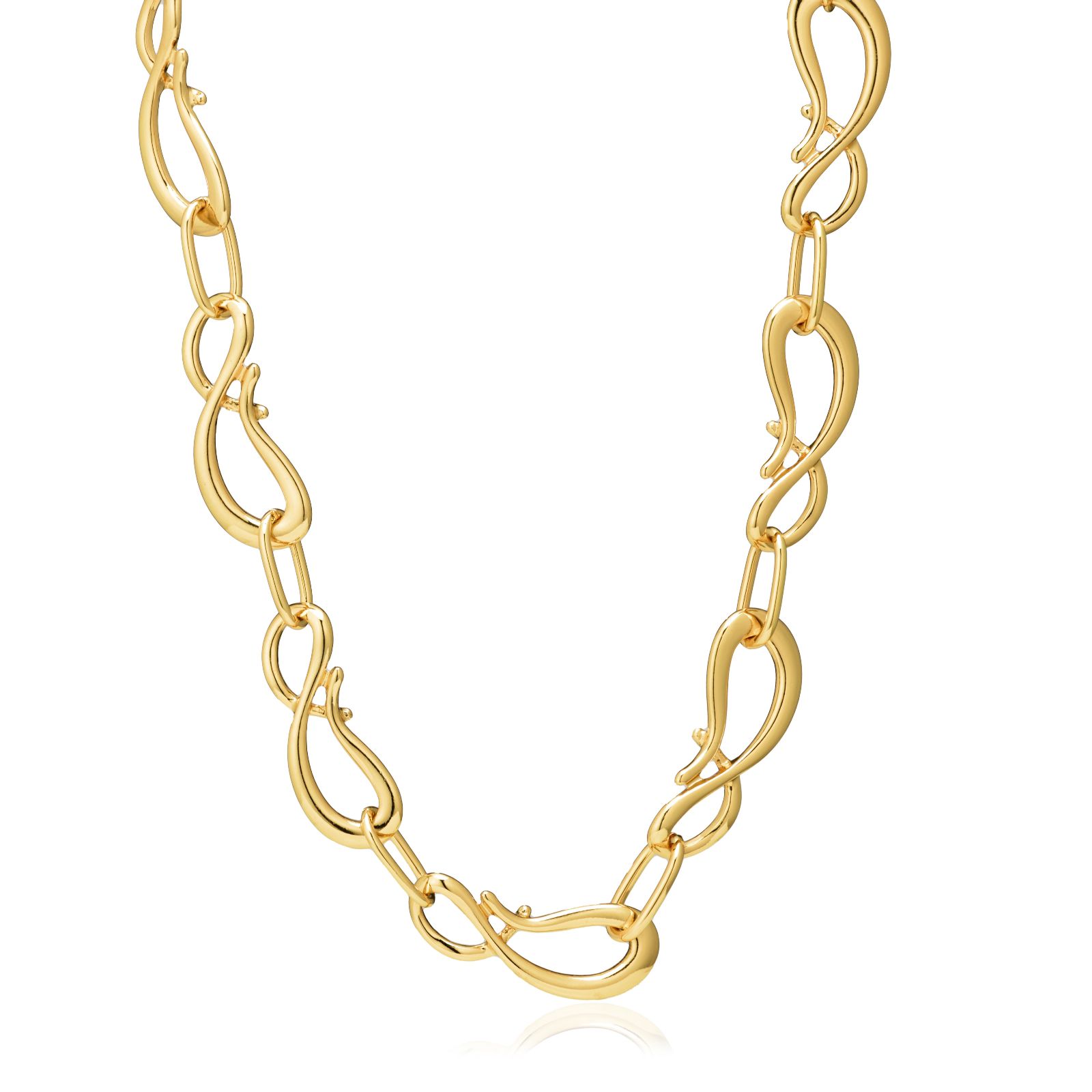 Malika Twist Statement Link Necklace