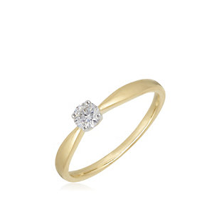 0.25ct tw Lab Grown Diamond Solitaire Ring 18ct Gold