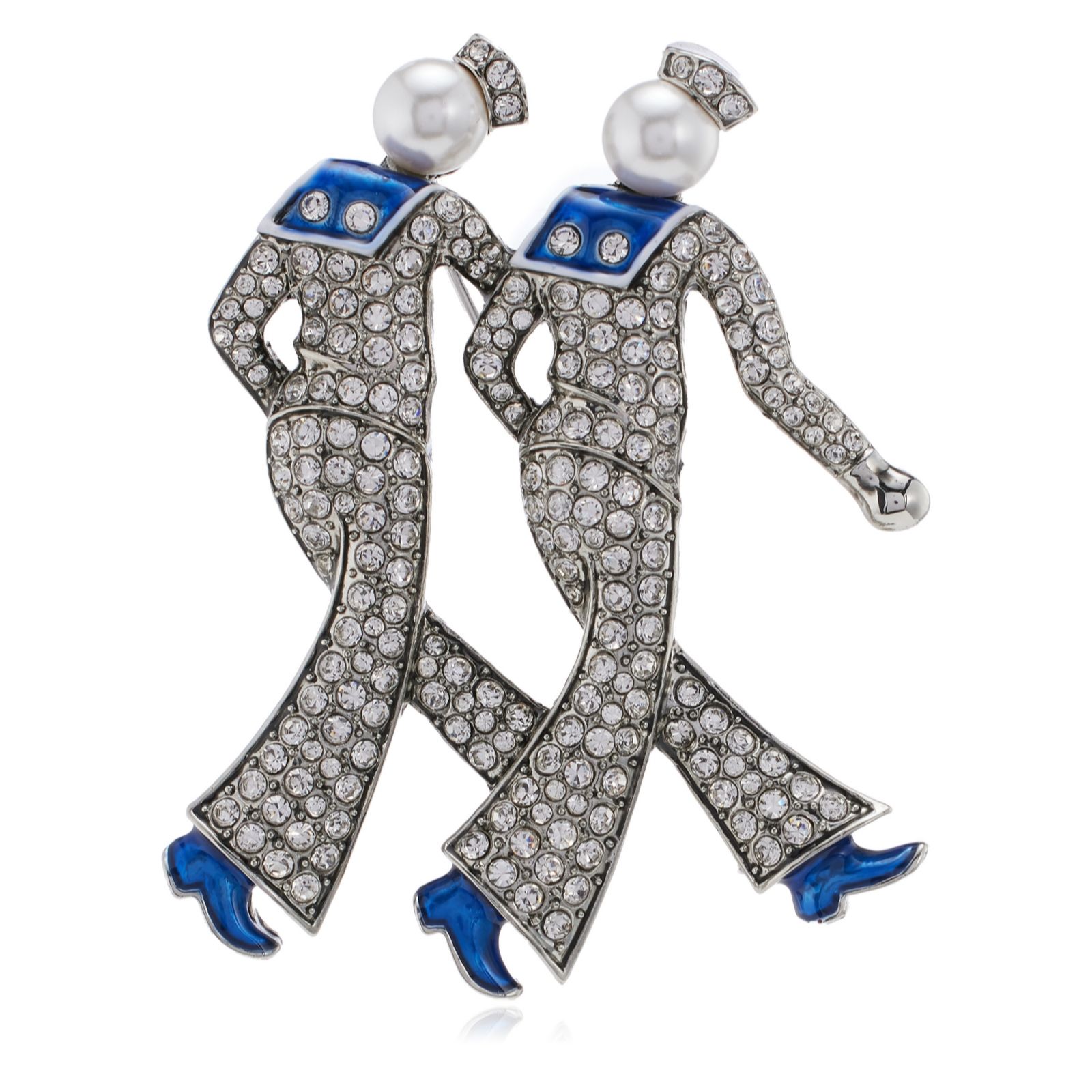 Butler & Wilson Crystal Sailor Brooch