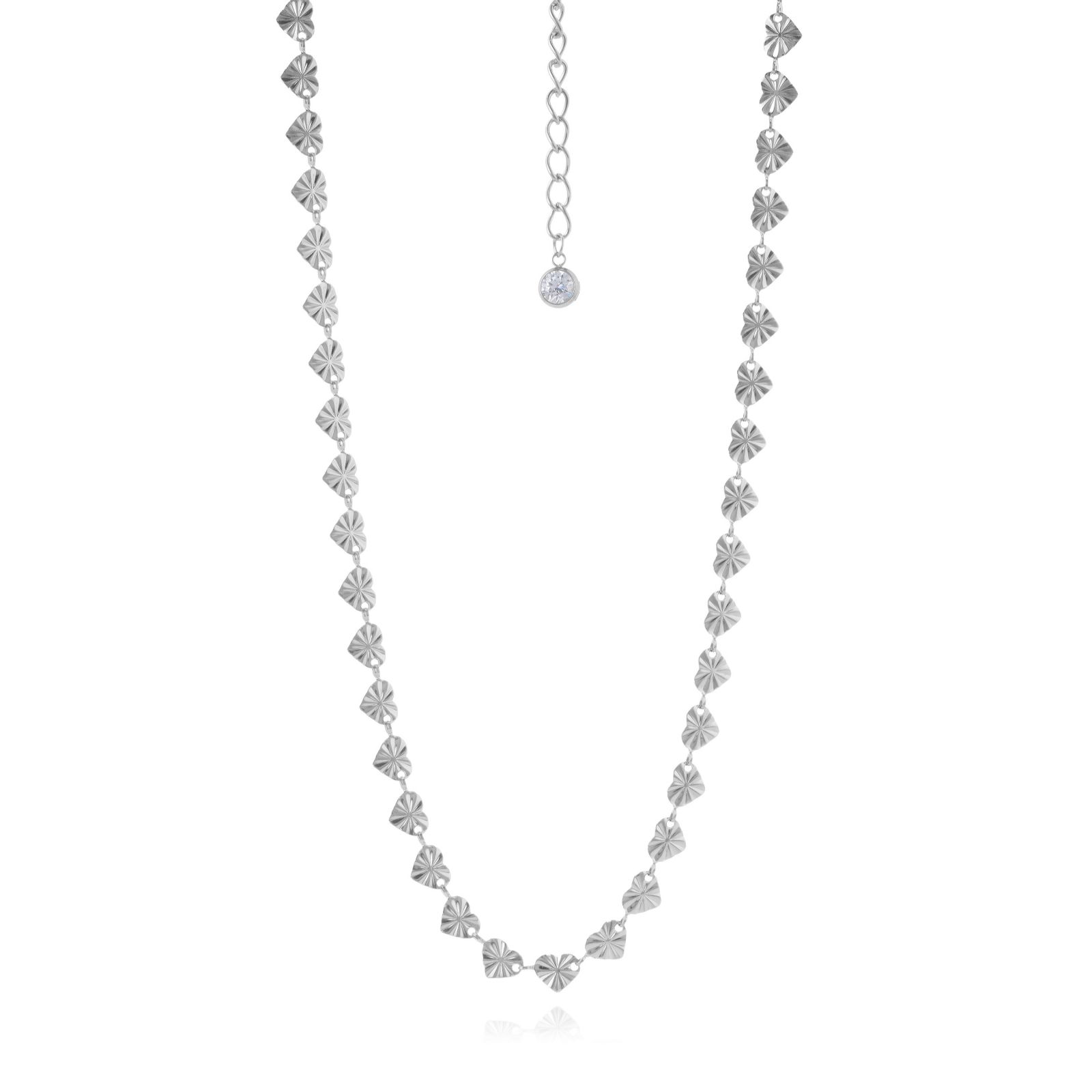 Steel by Diamonique Diamond Cut Necklace Stainless Steel