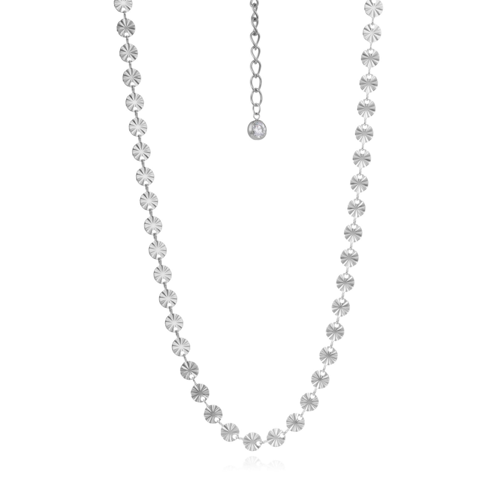 Steel by Diamonique Diamond Cut Necklace Stainless Steel
