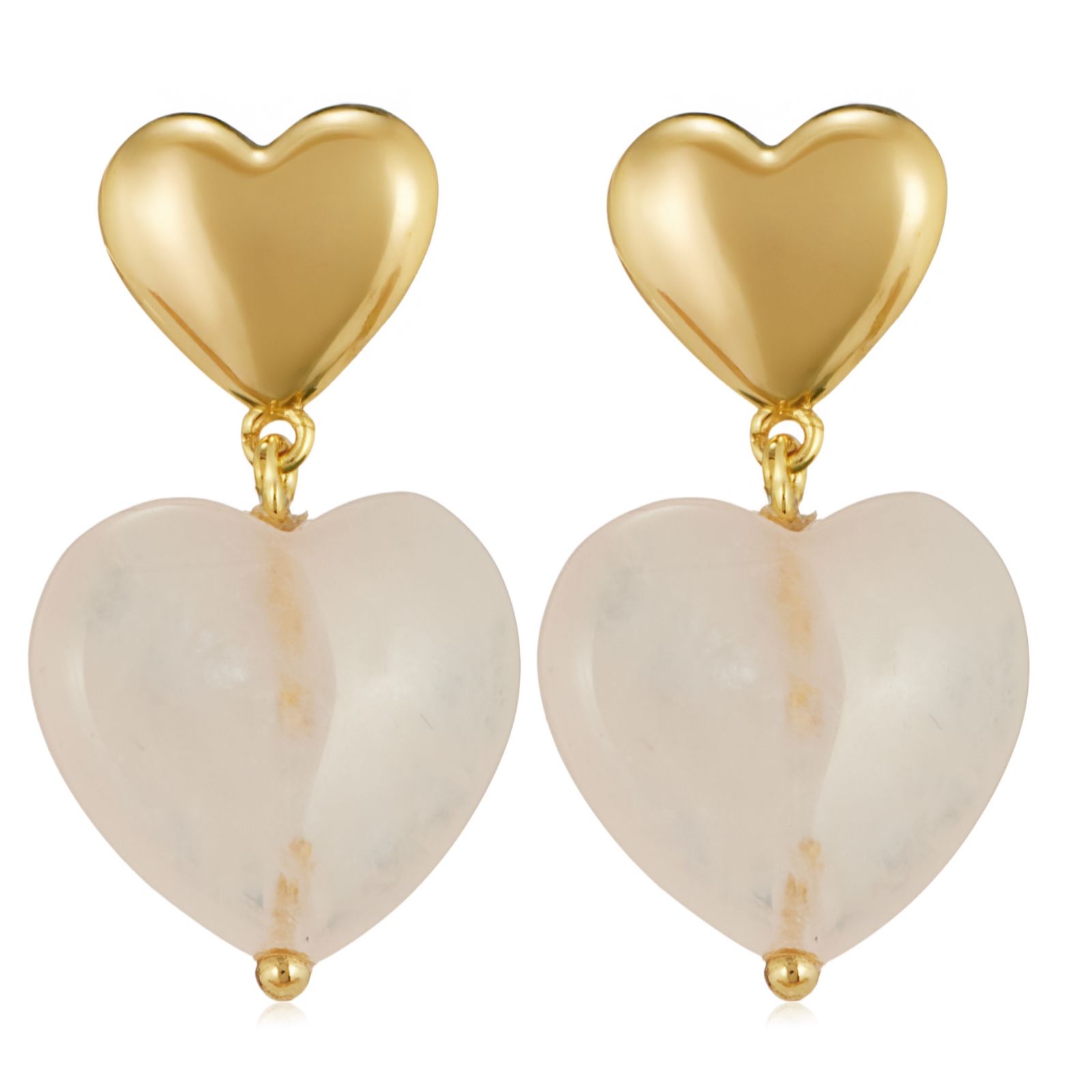 Malika Semi Precious Heart Drop Earrings