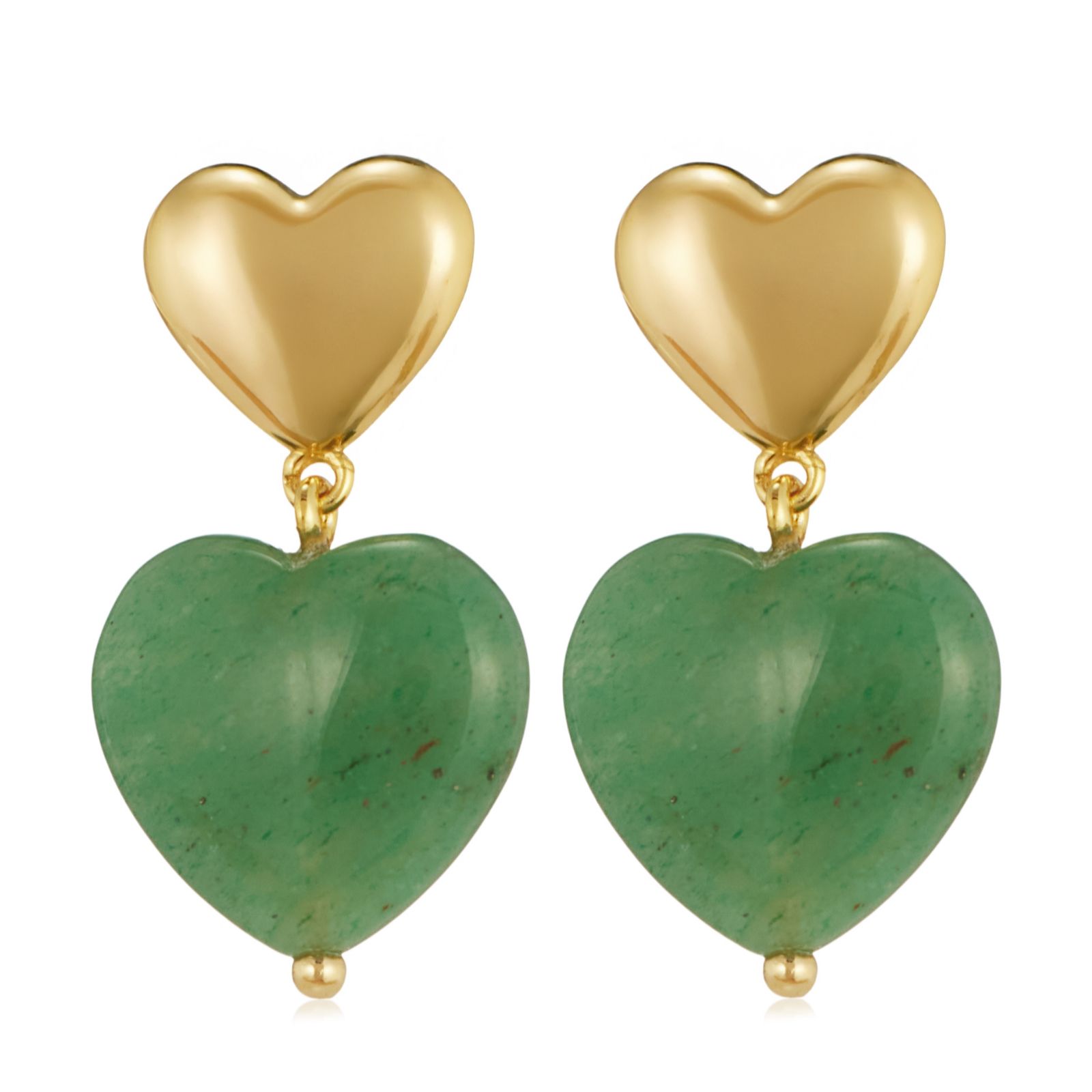 Malika Semi Precious Heart Drop Earrings