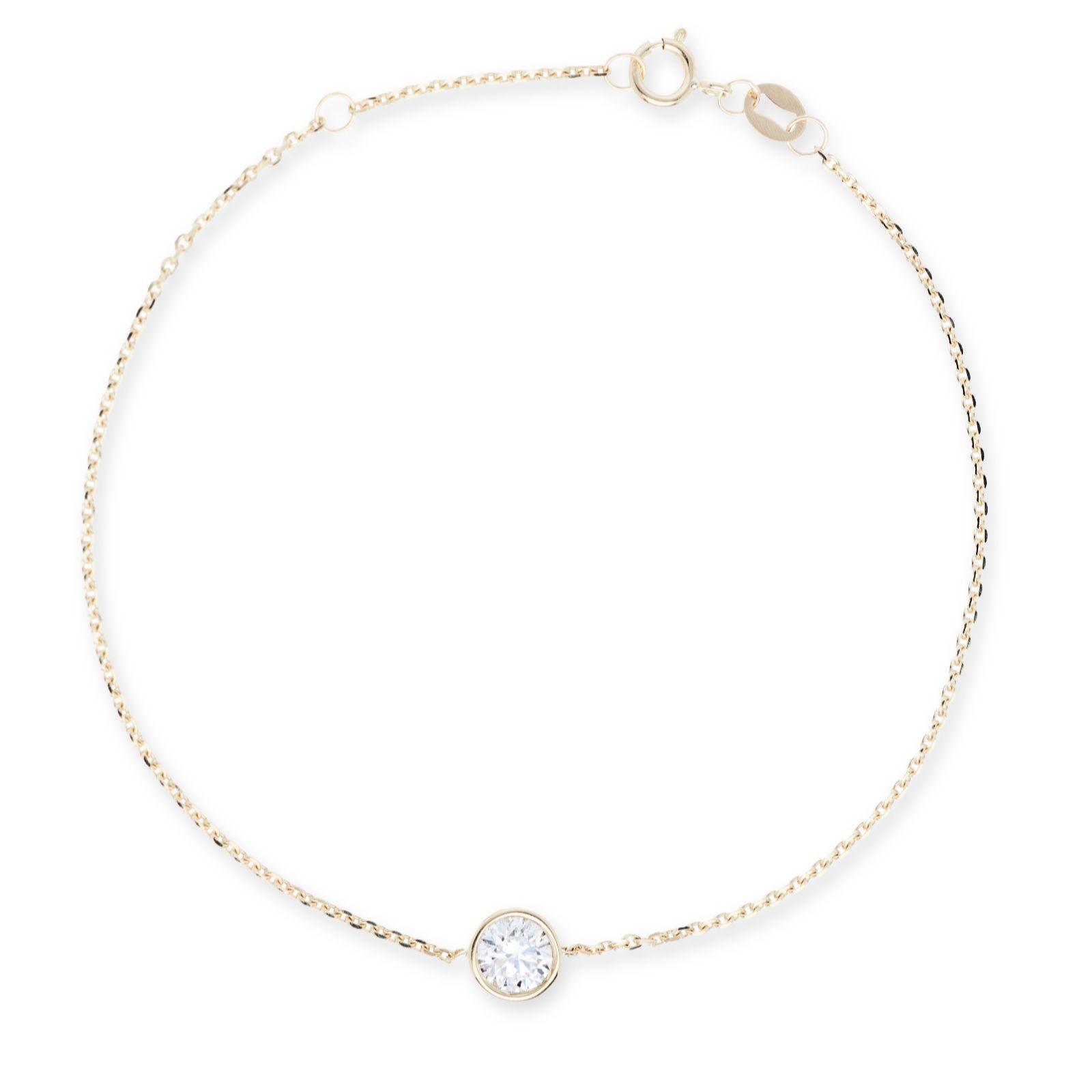 Fire Light 0.5ct Lab Grown Diamond Bezel Set Bracelet 9ct Gold