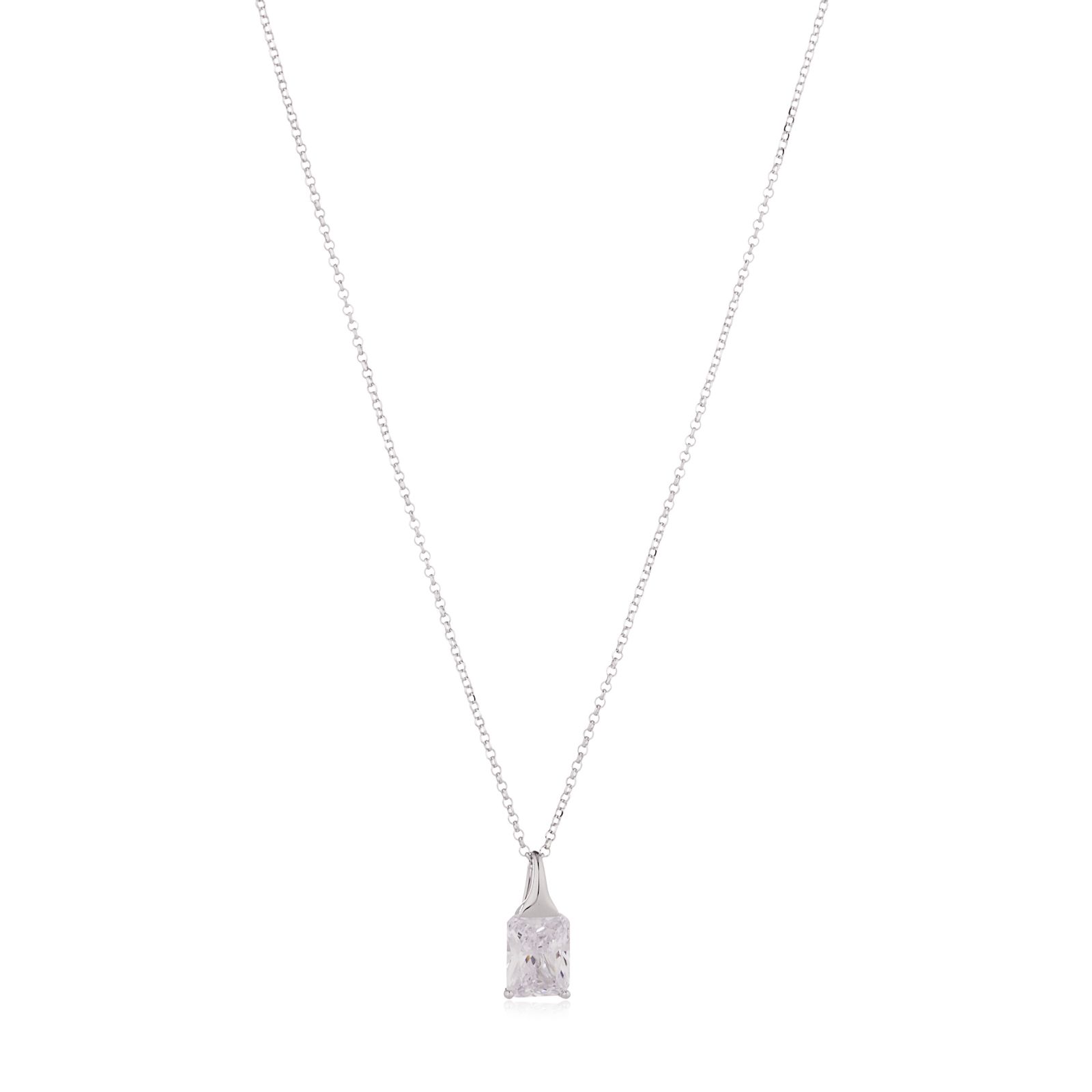 Diamonique 3ct tw Radiant Cut Pendant Necklace