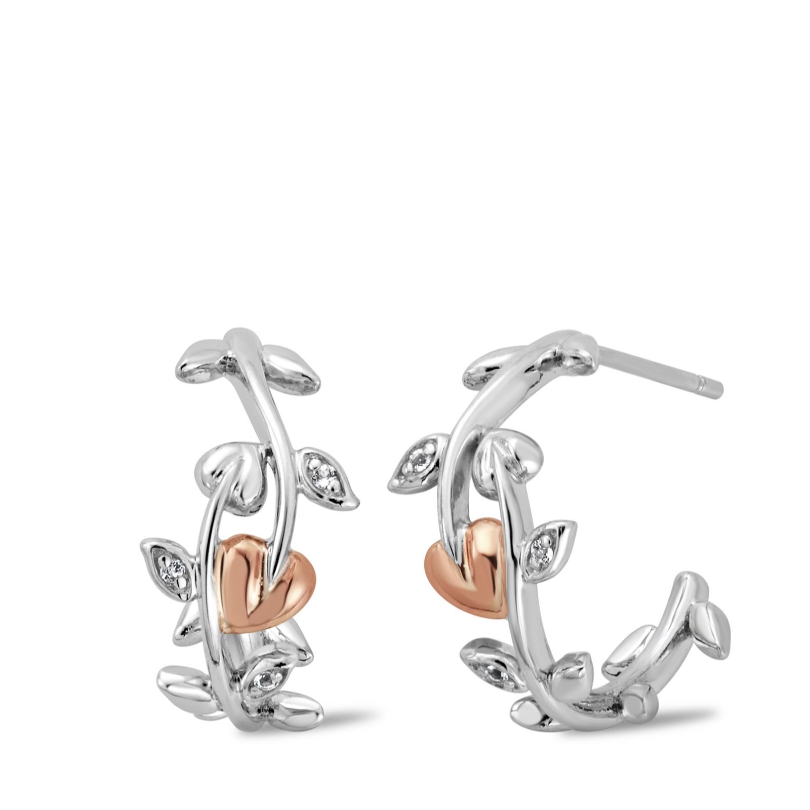 Clogau Tree of Life Sterling Silver Vine Half-Hoop Earrings