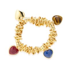 Malika Heart Charm Stetch Bracelet