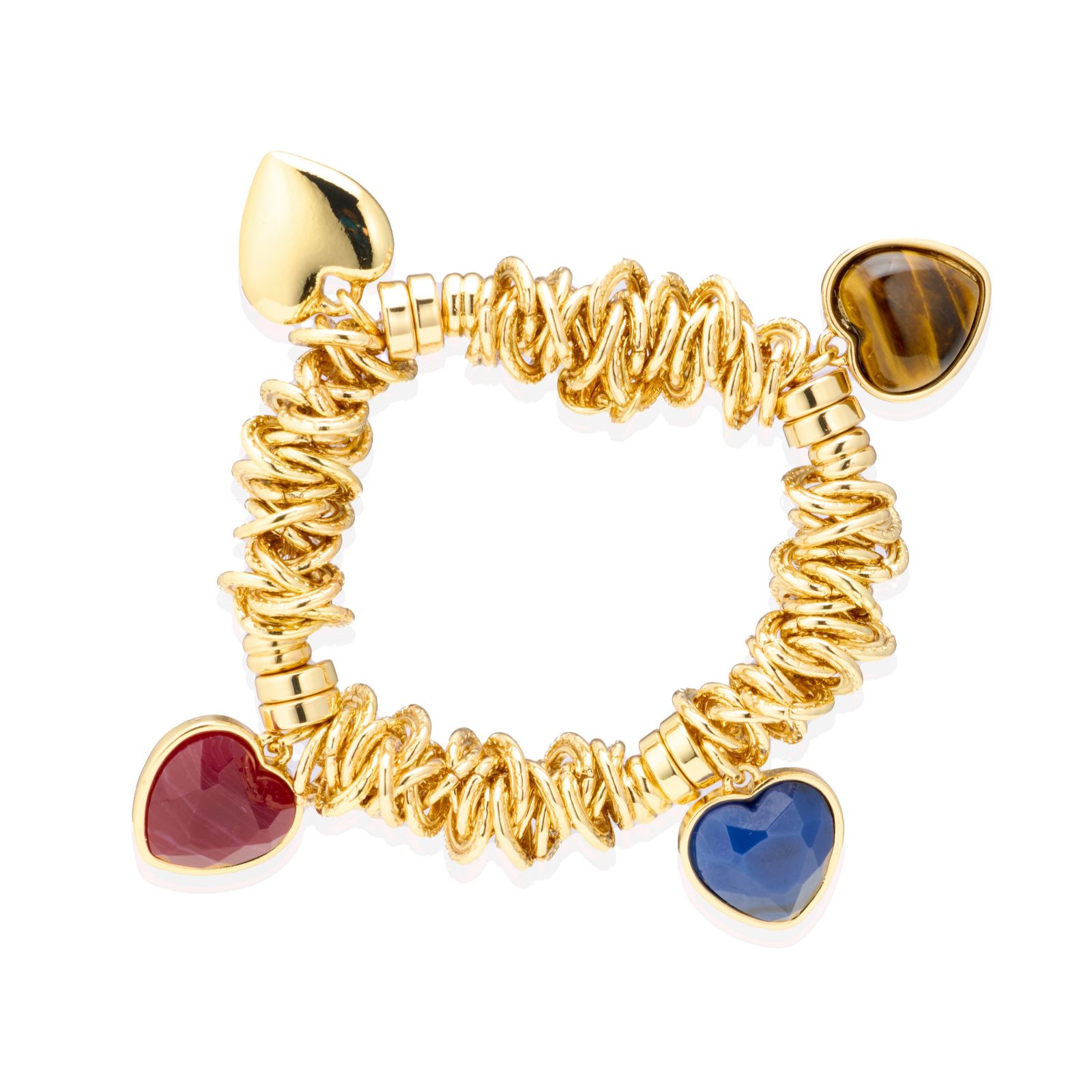 Malika Heart Charm Stetch Bracelet