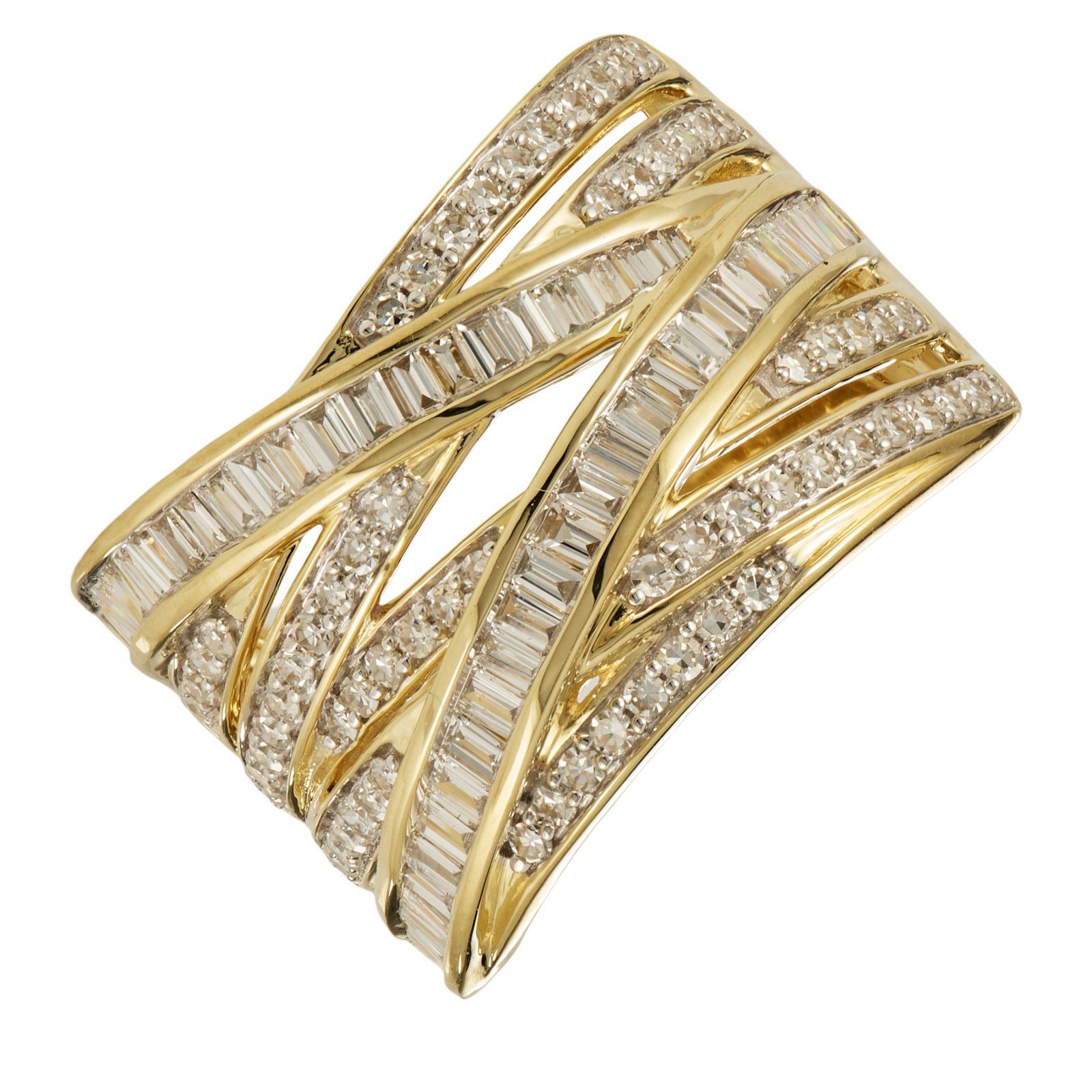 Fire Light 1.2ct Lab Grown Diamond Mixed Cut Highway Band Ring 9ct Gold