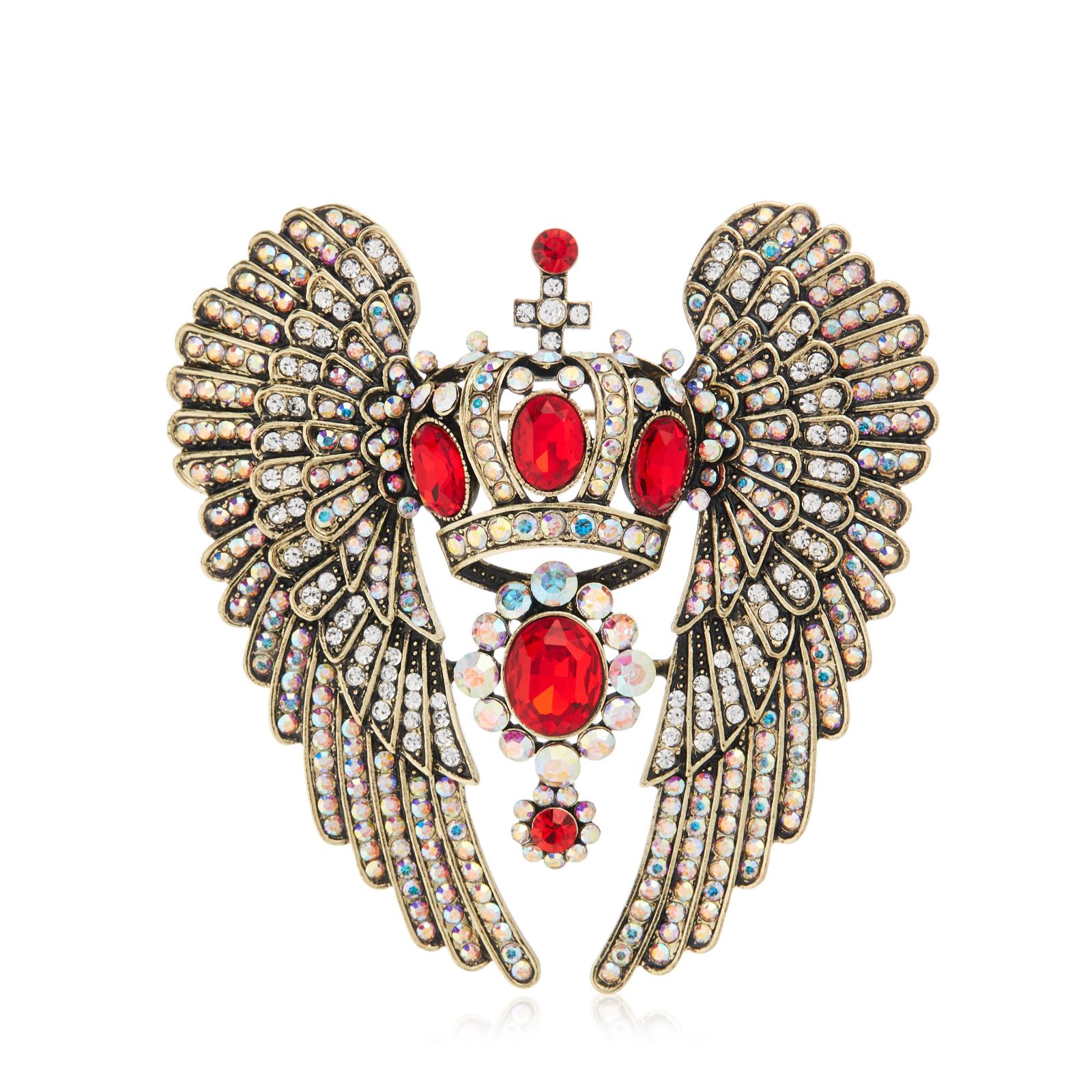 Outlet Butler & Wilson Crystal Crown & Wings Brooch