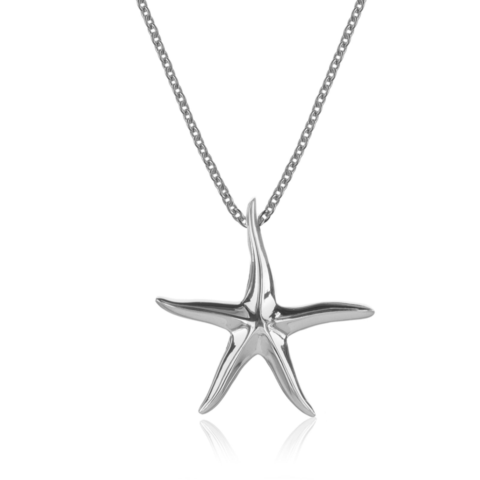 Nina B Starfish Pendant Necklace Sterling Silver