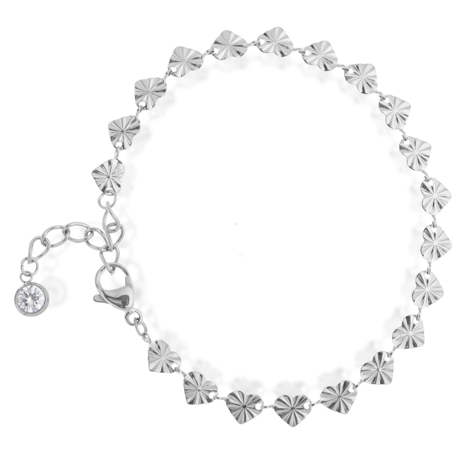 Steel by Diamonique Diamond Cut Bracelet Stainless Steel