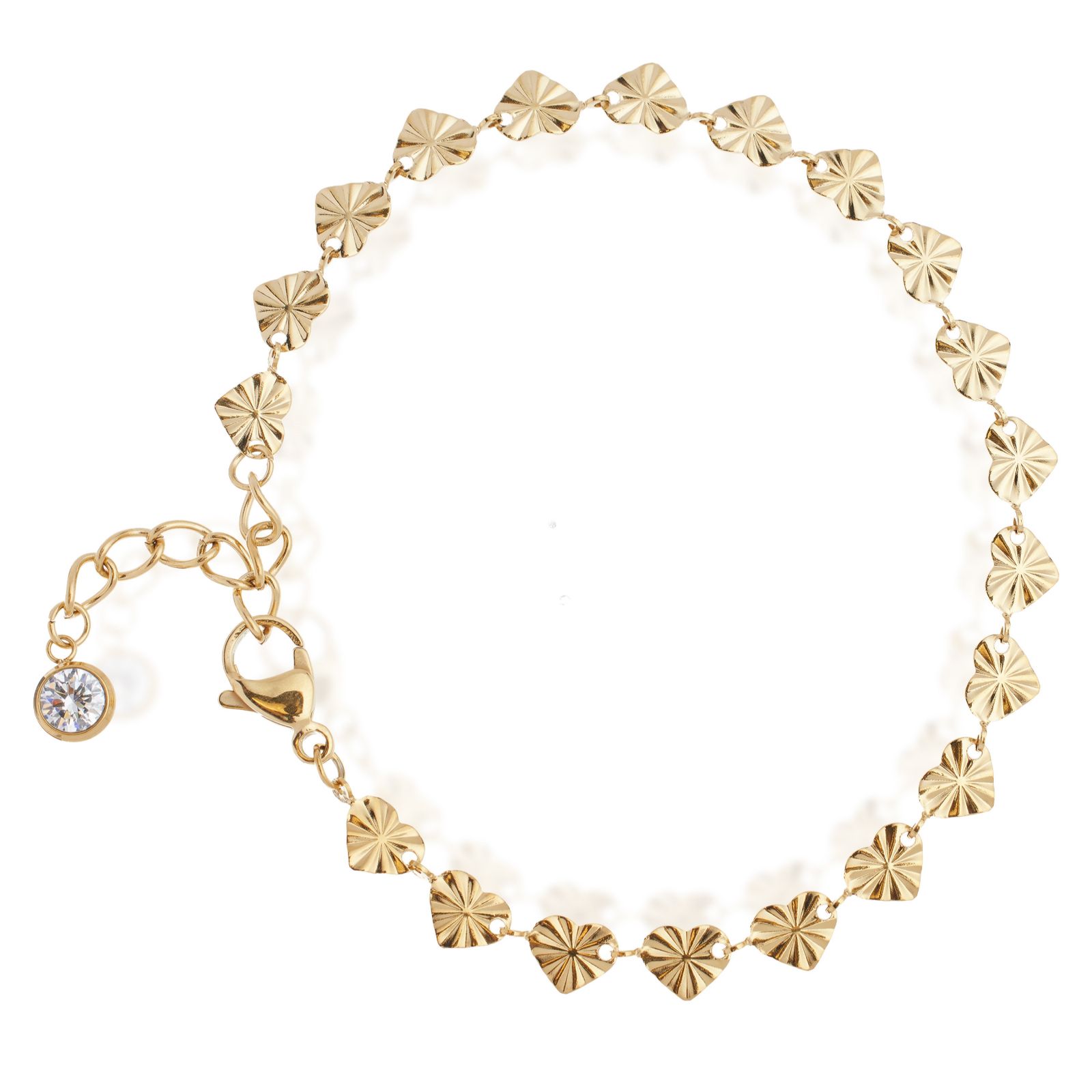 Steel by Diamonique Diamond Cut Bracelet Stainless Steel